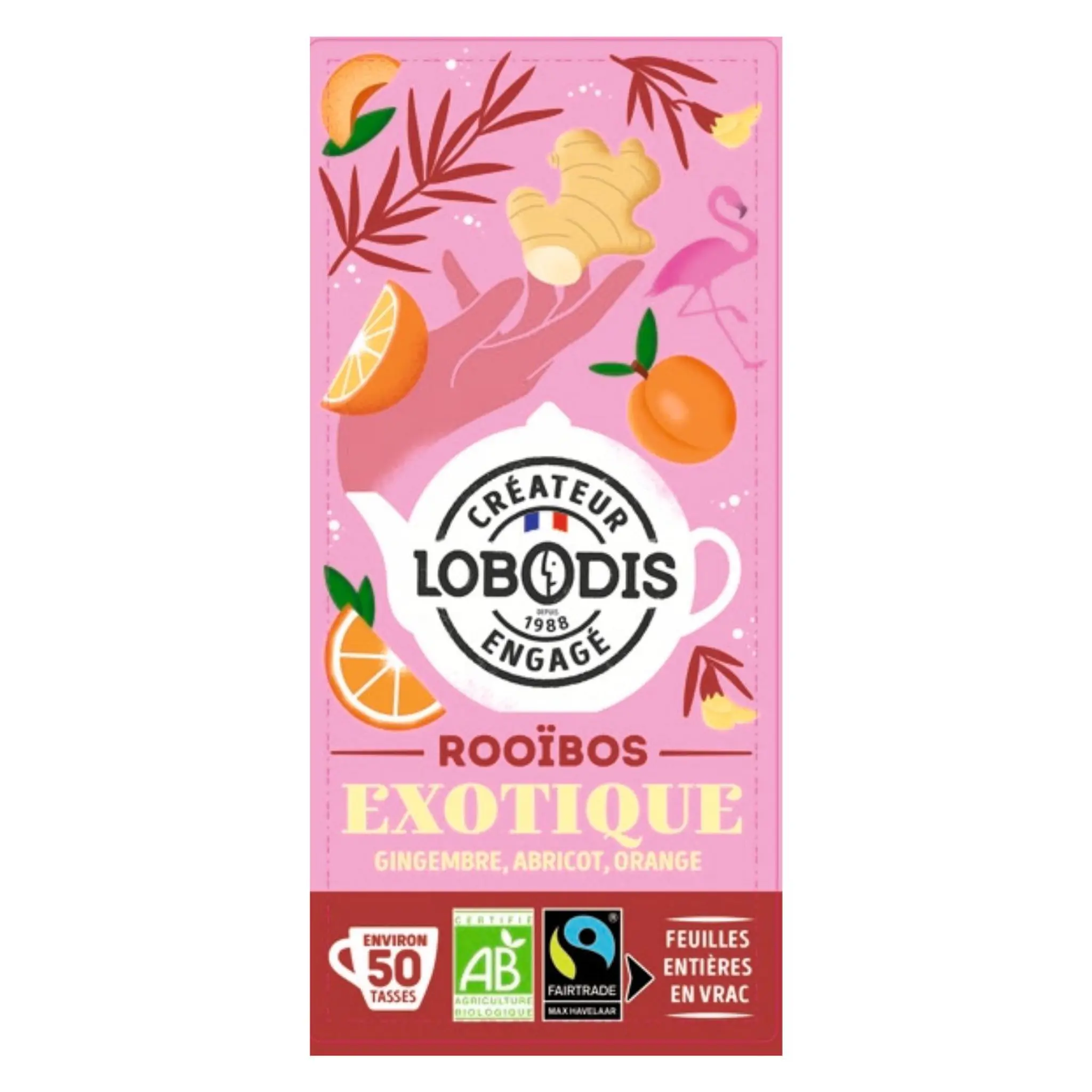 LOBODIS Rooîbos exotique gingembre abricot et orange bio