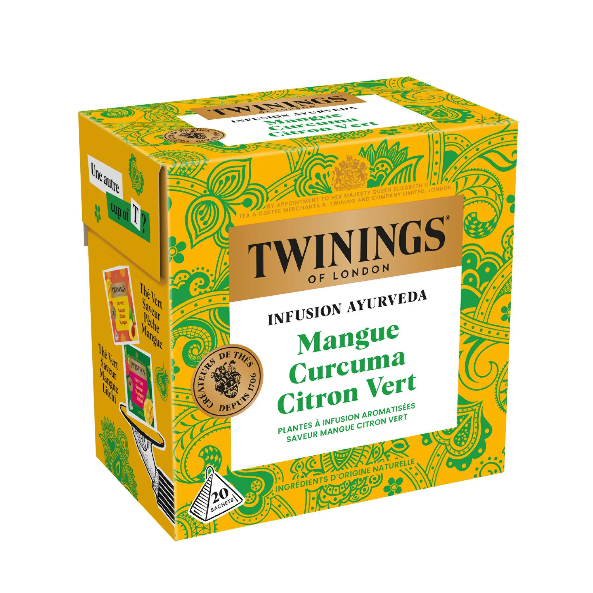 TWININGS Infusion ayurveda mangue citron vert