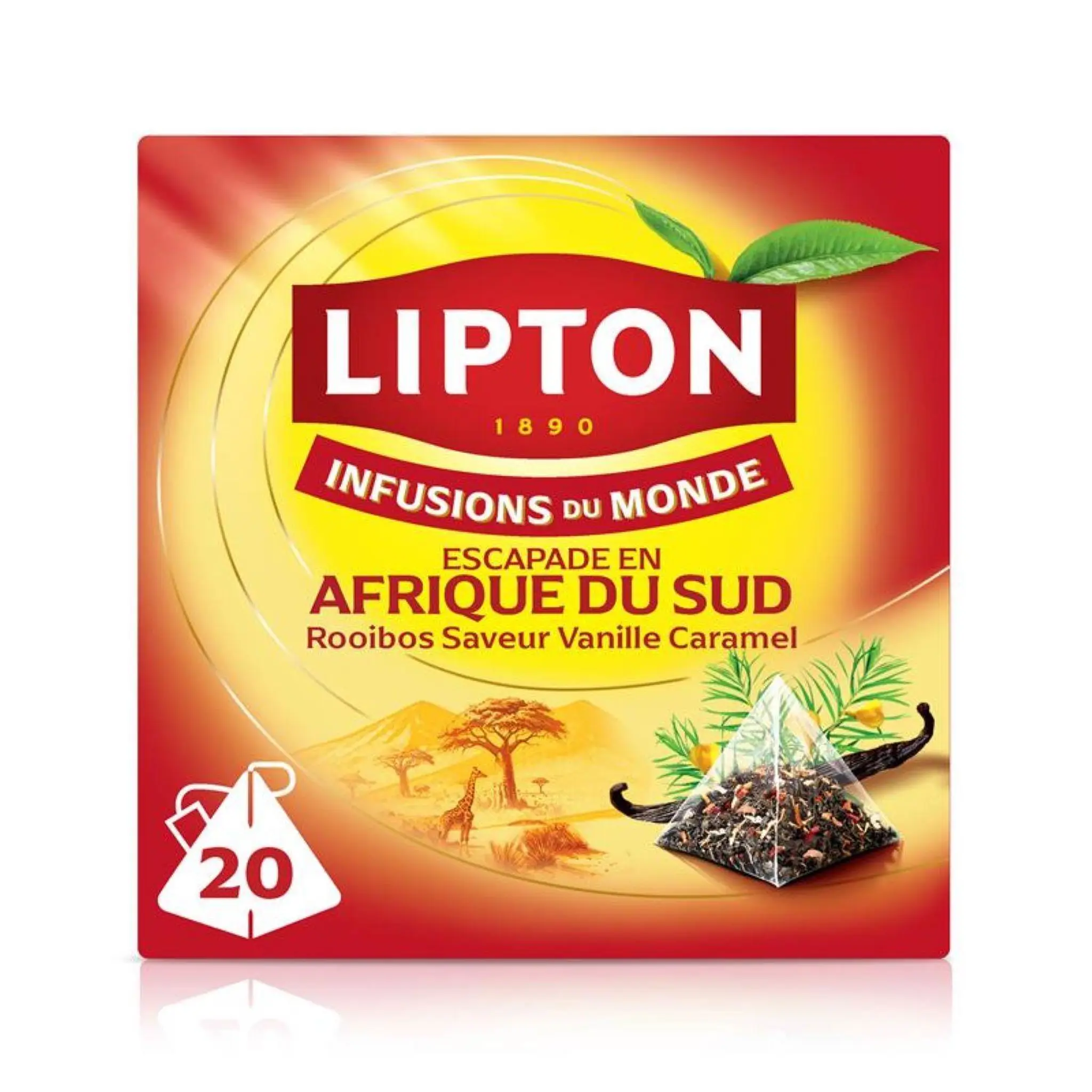 LIPTON Infusion escapade en Afrique du Sud au rooibos saveur vanille caramel