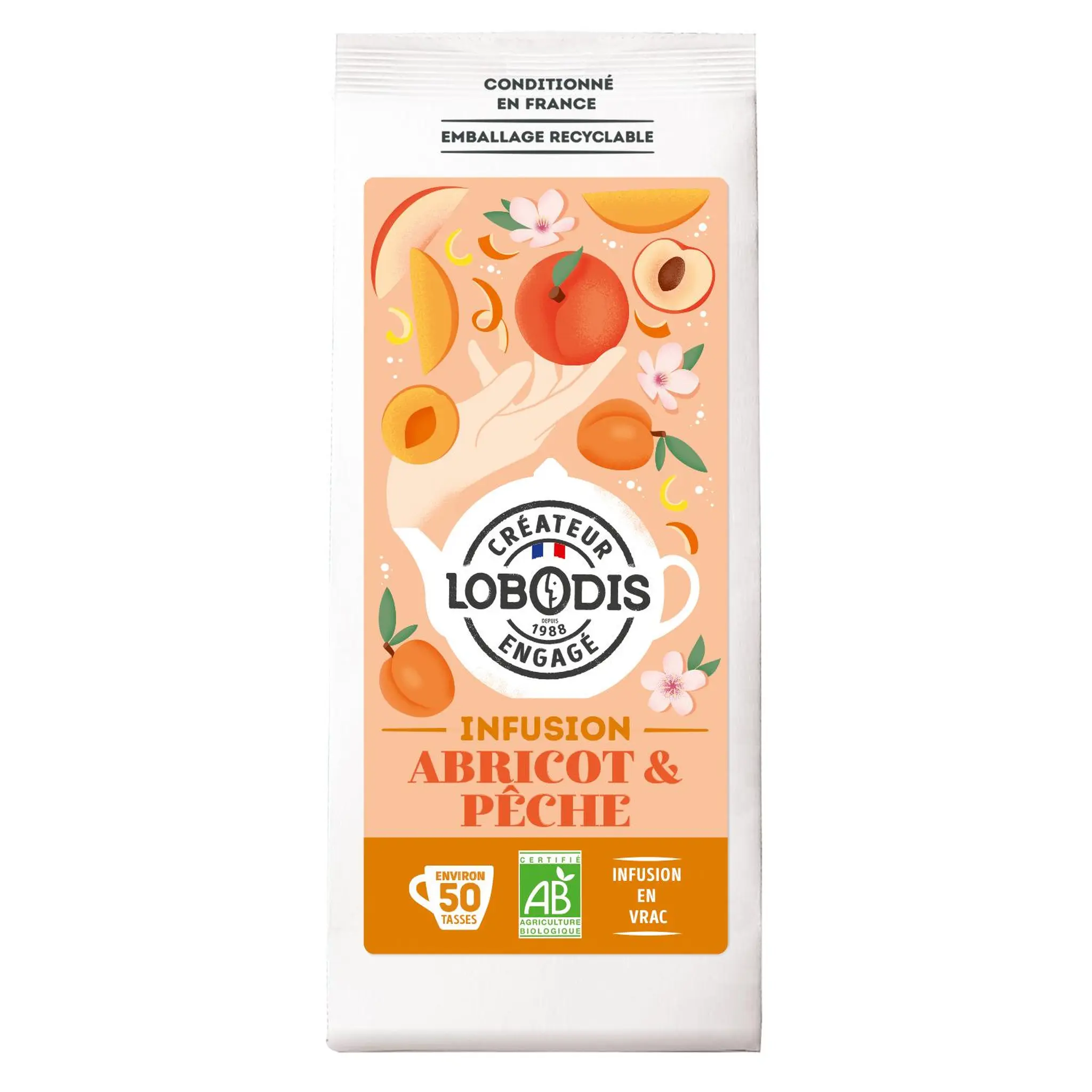 LOBODIS Infusion abricot et pêche bio