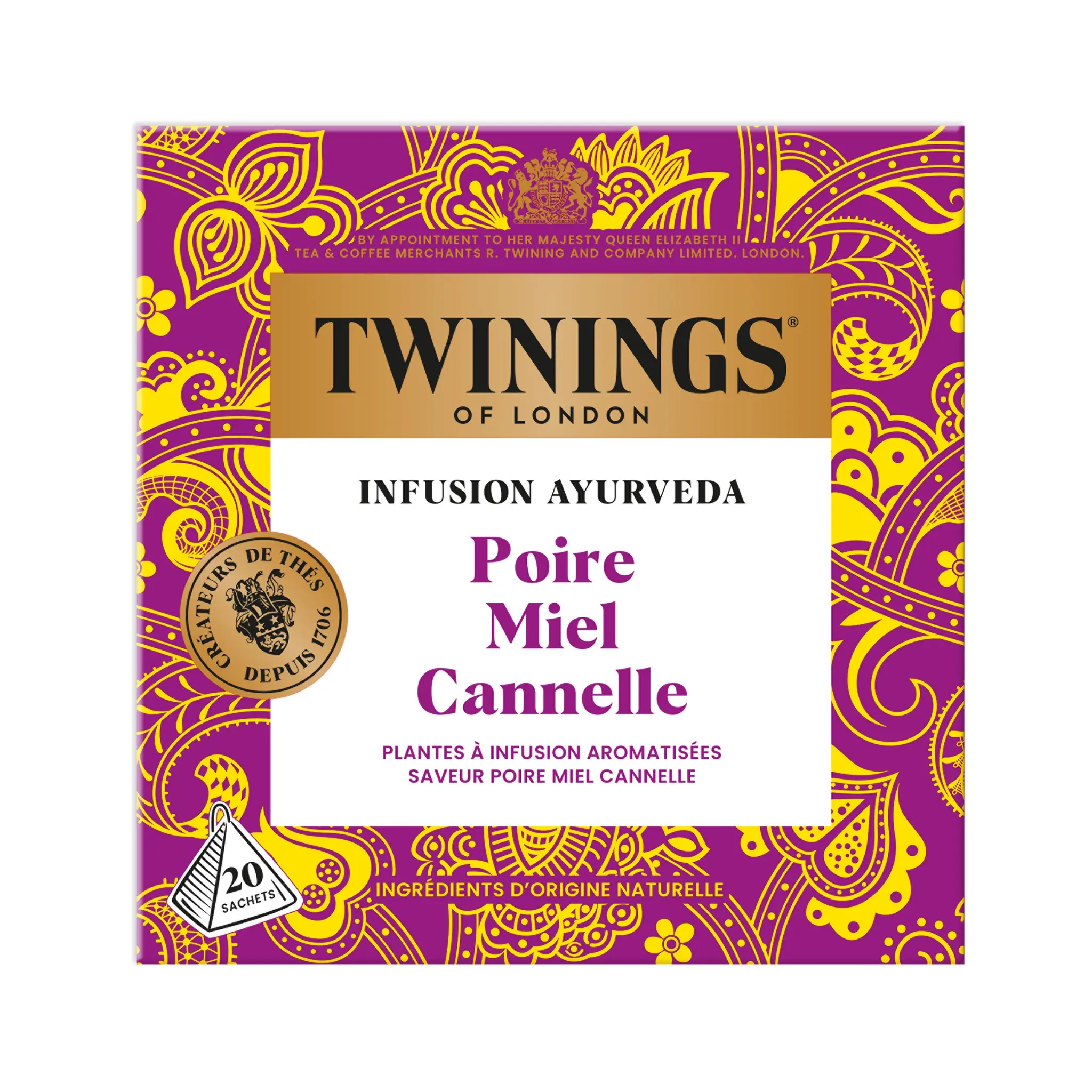 TWININGS Infusion Ayurveda poire miel et cannelle