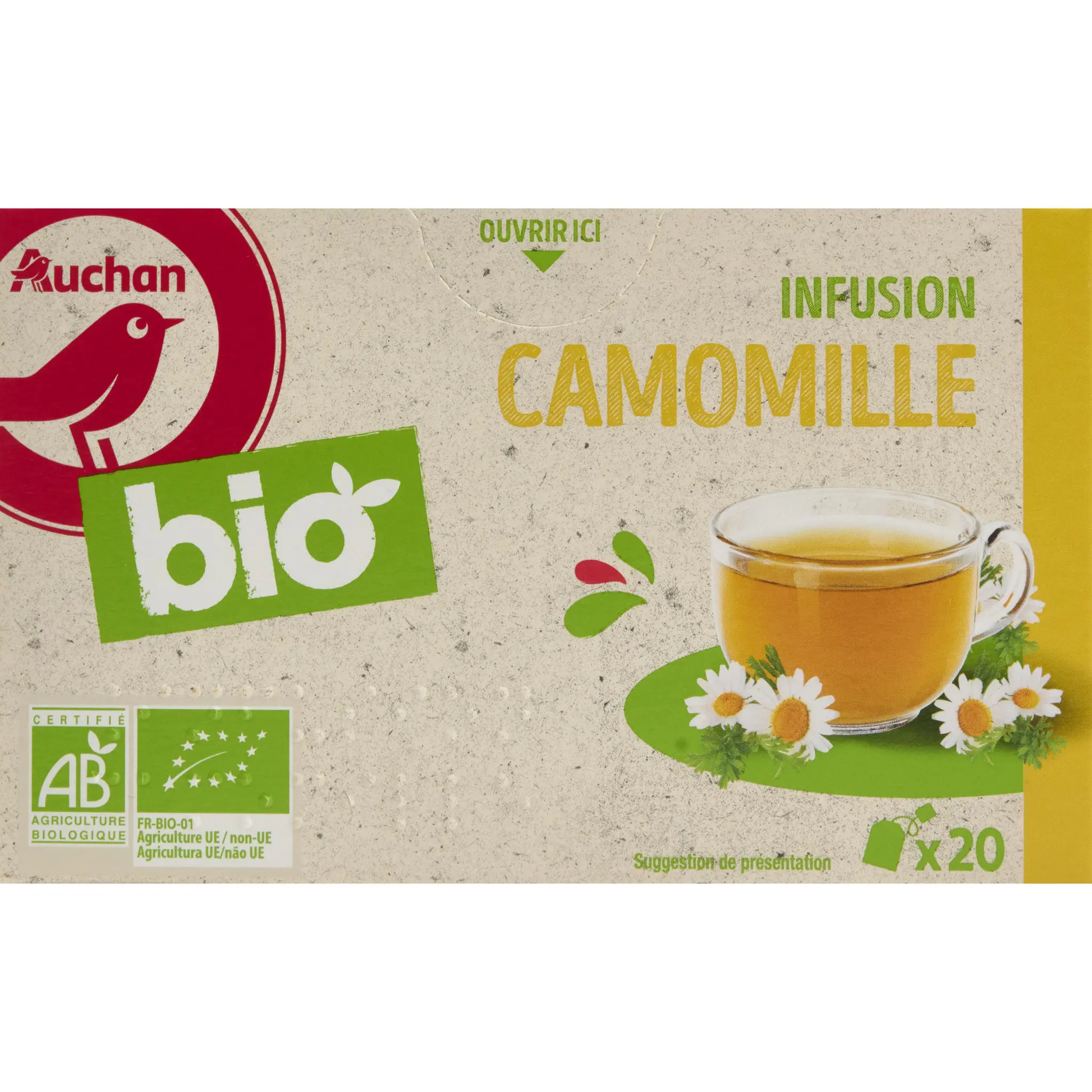 AUCHAN BIO Infusion camomille
