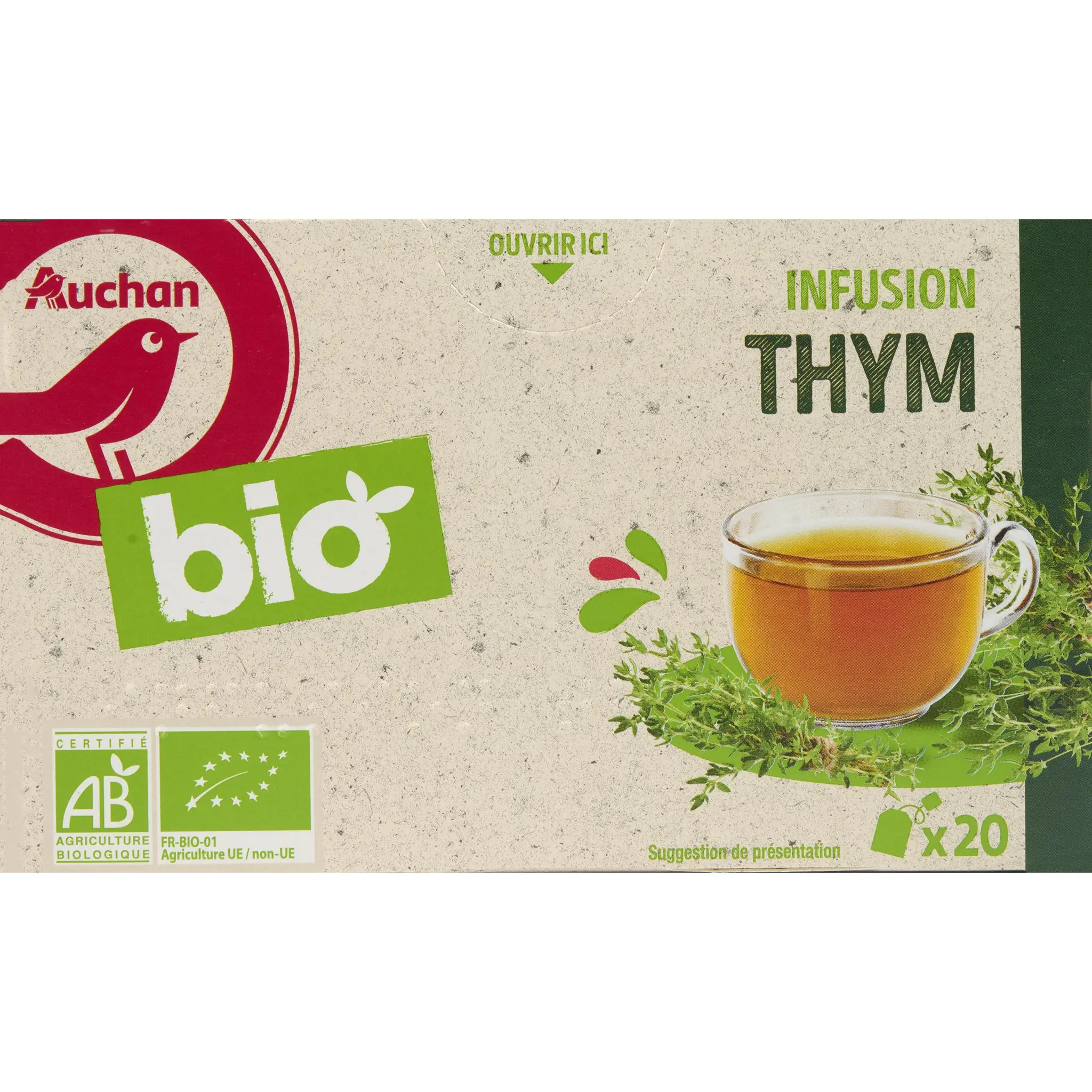 AUCHAN BIO Infusion thym