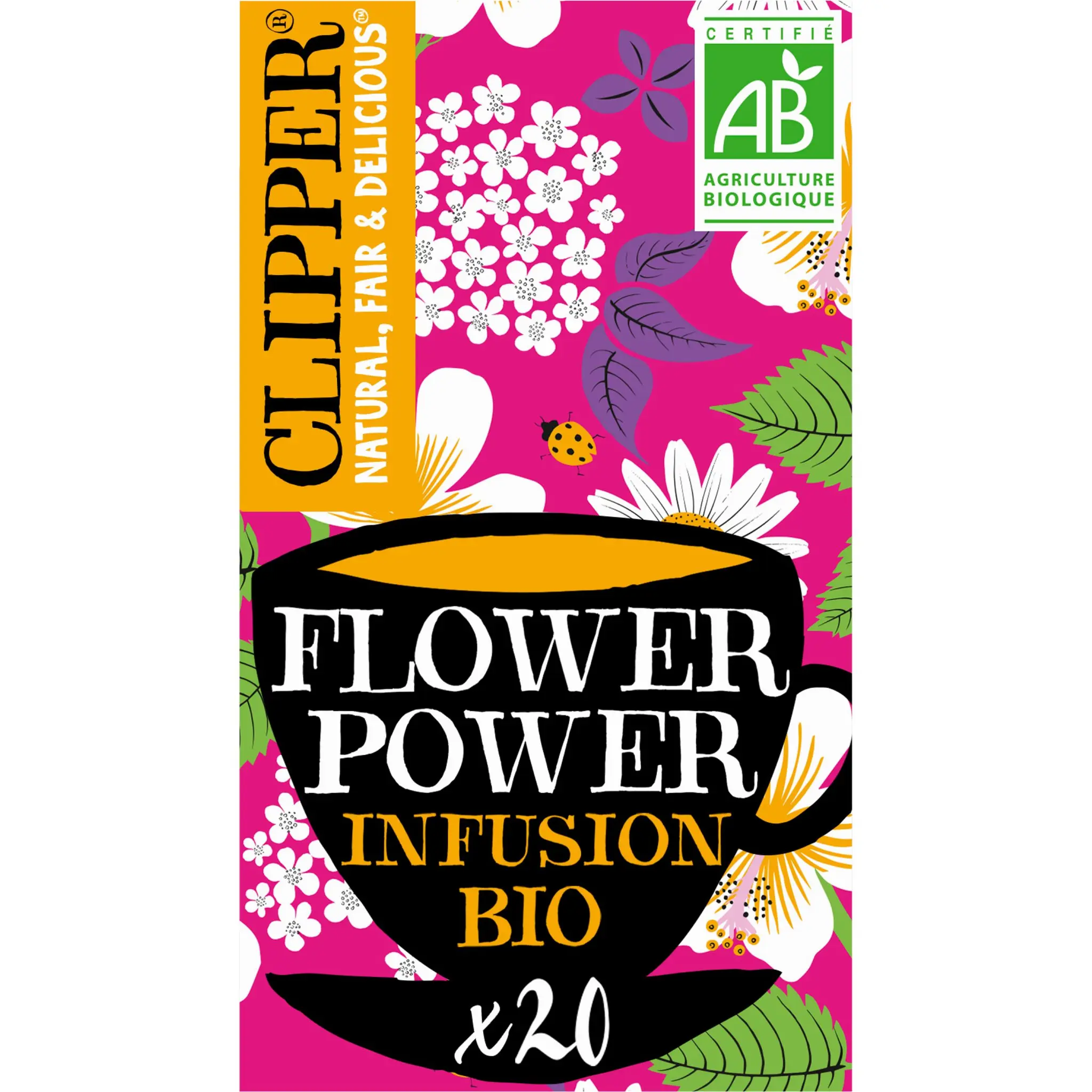 CLIPPER Infusion bio flower power fleur de sureau hibiscus camomille