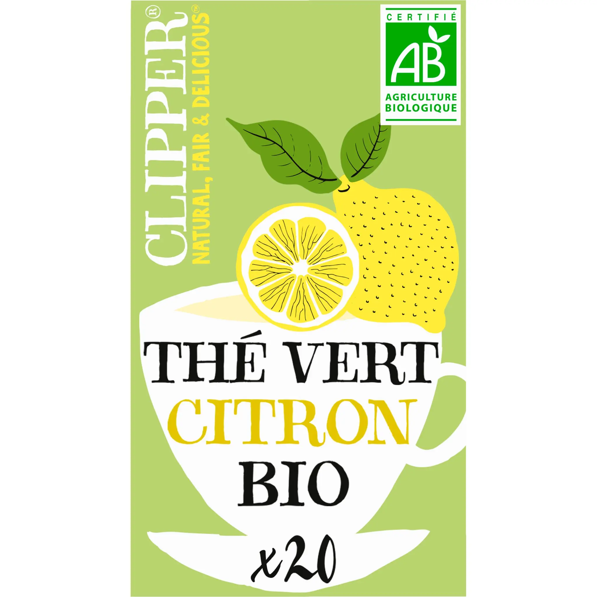 CLIPPER Thé vert citron bio
