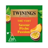TWININGS Thé vert saveur pêche passion