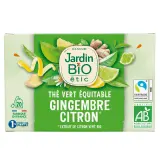 JARDIN BIO ETIC Thé vert équitable au gingembre et citron vert