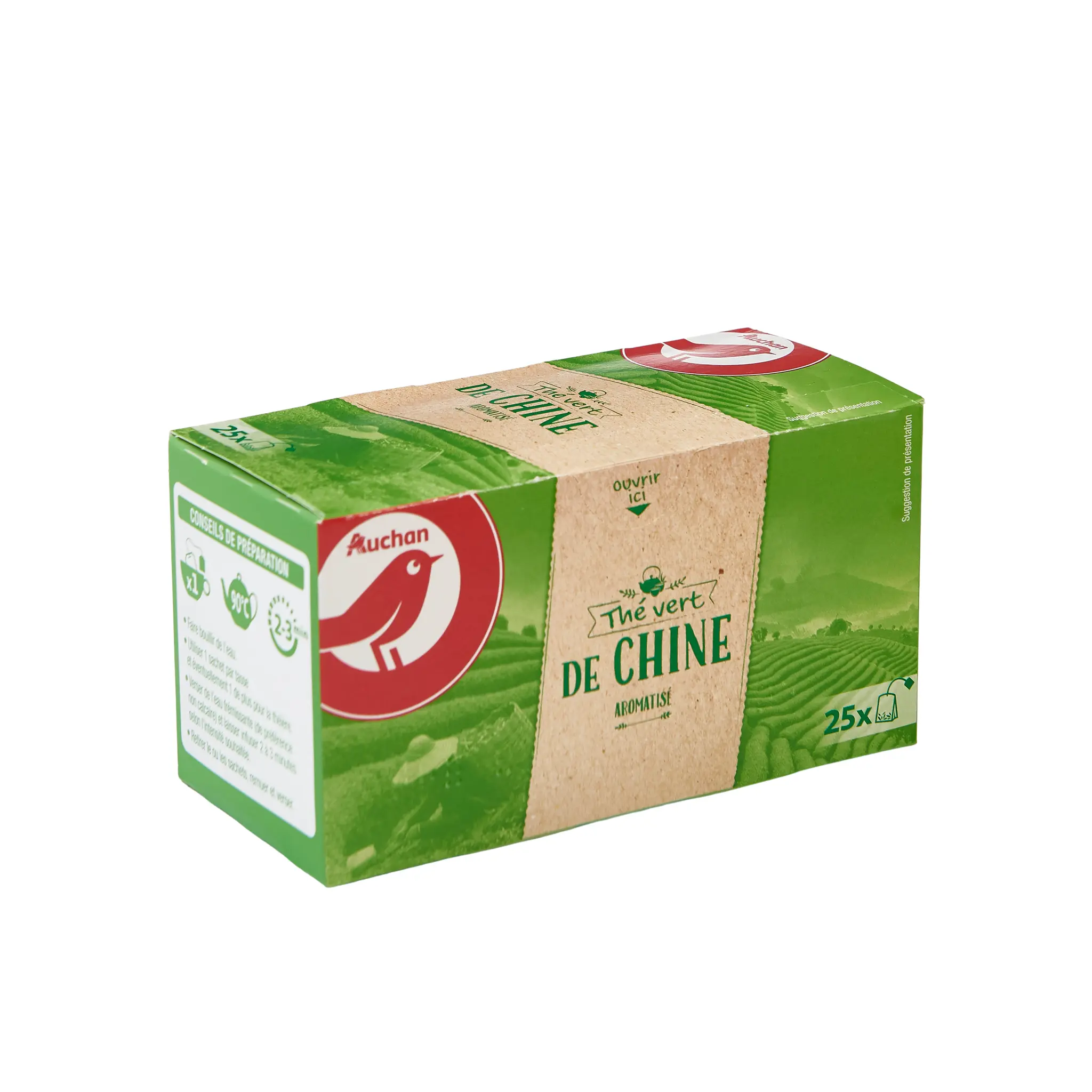 AUCHAN Thé vert de Chine aromatisé