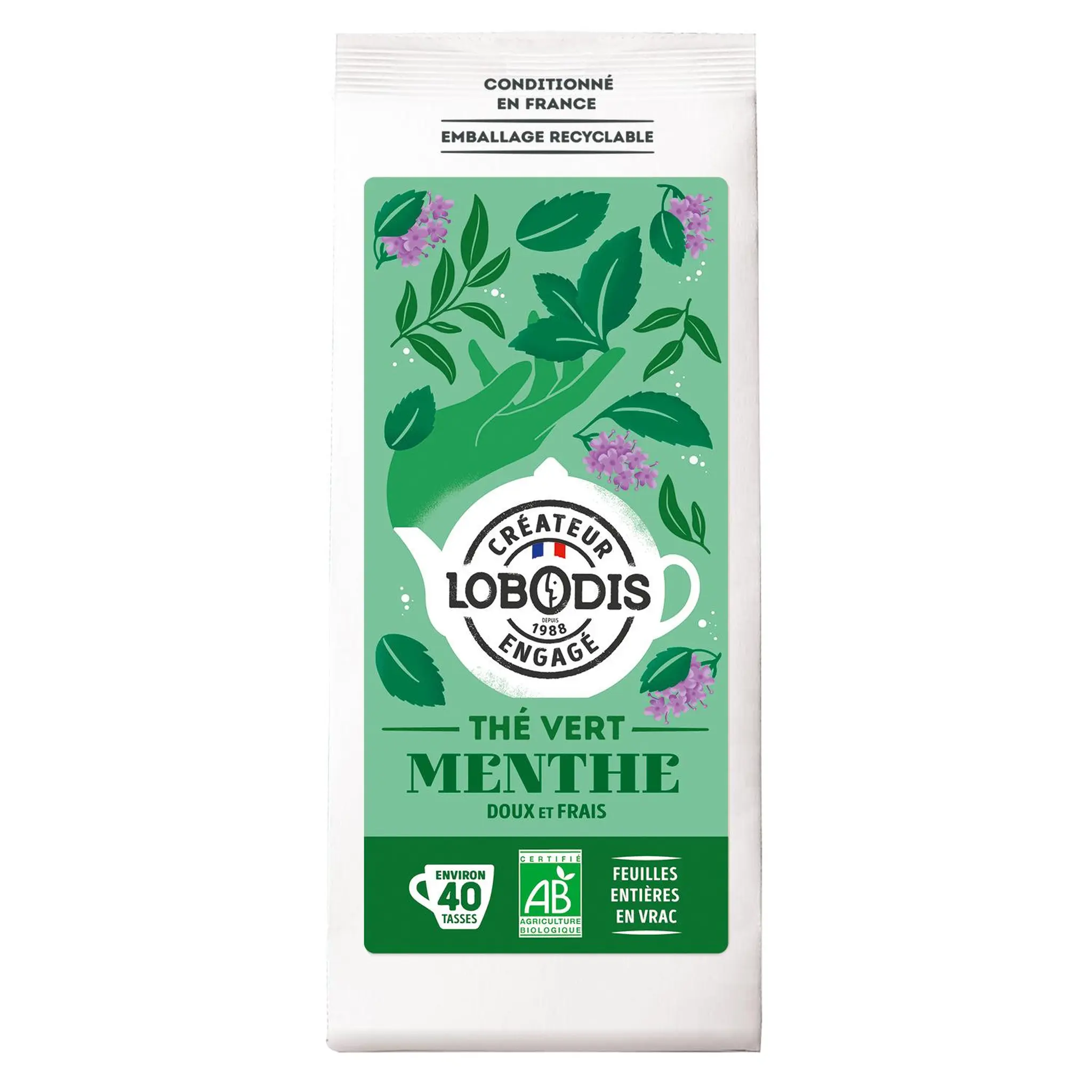 LOBODIS Thé vert à la menthe bio
