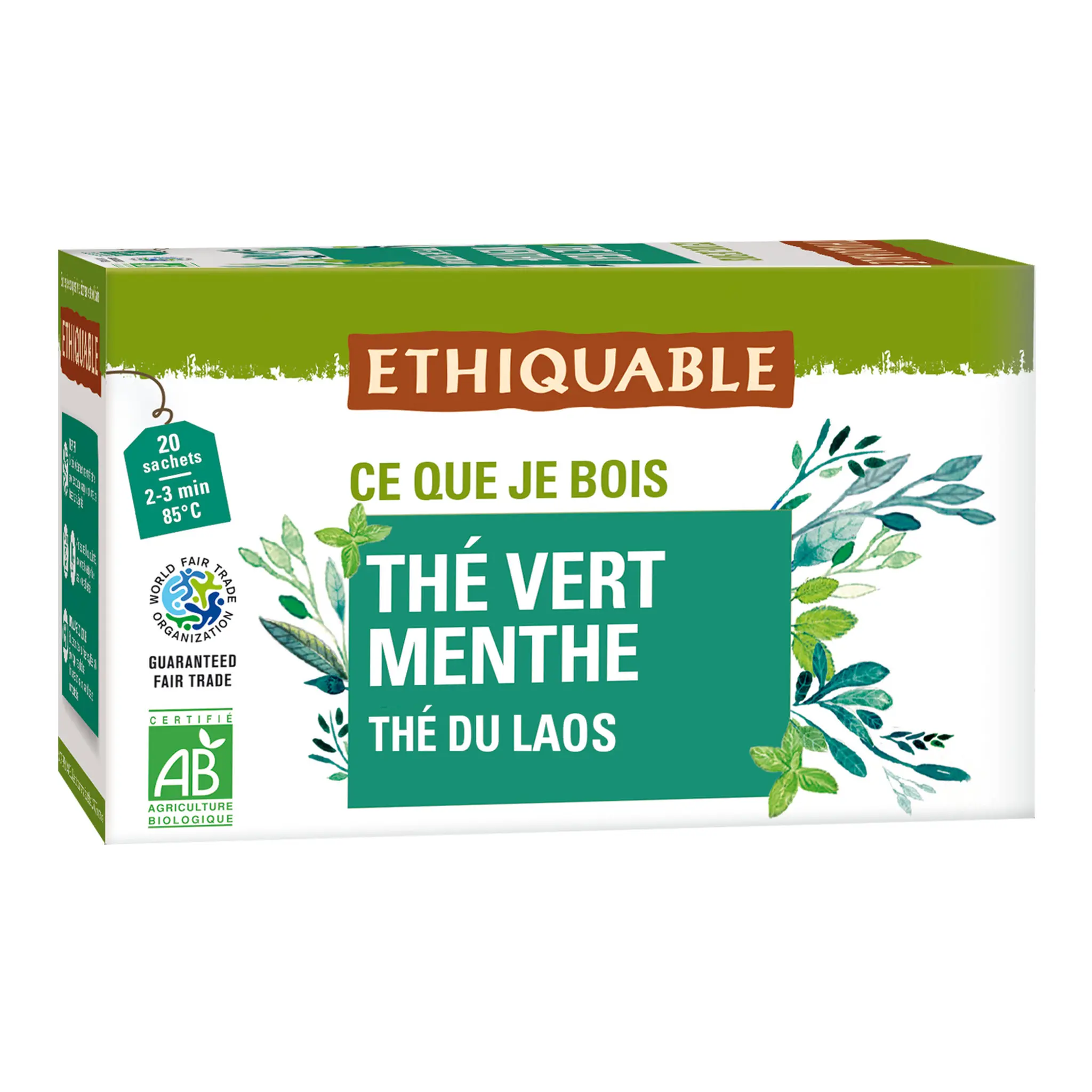 ETHIQUABLE Thé vert bio du Vietnam à la menthe