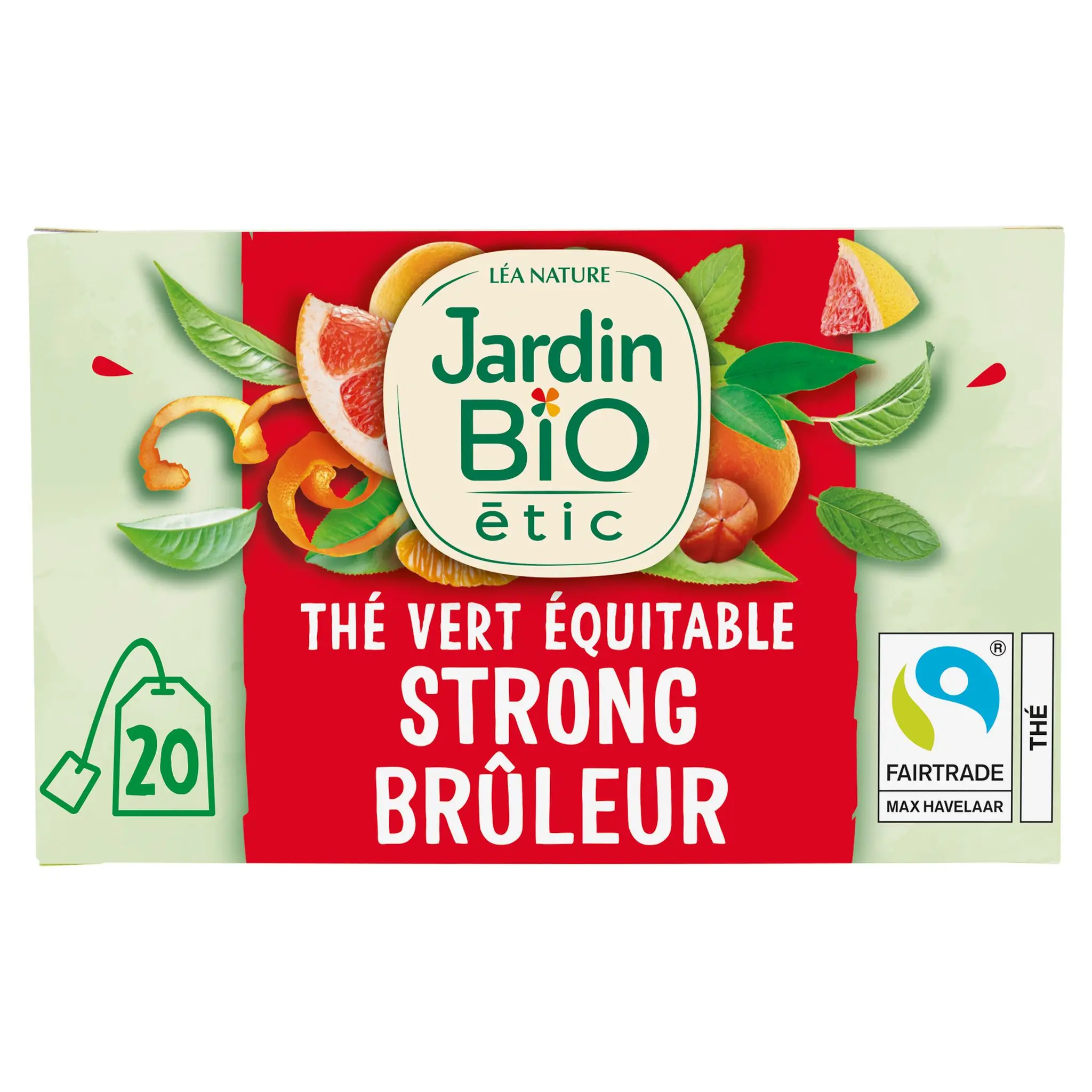 JARDIN BIO ETIC Thé vert équitable Strong brûleur saveur pamplemousse et mandarine