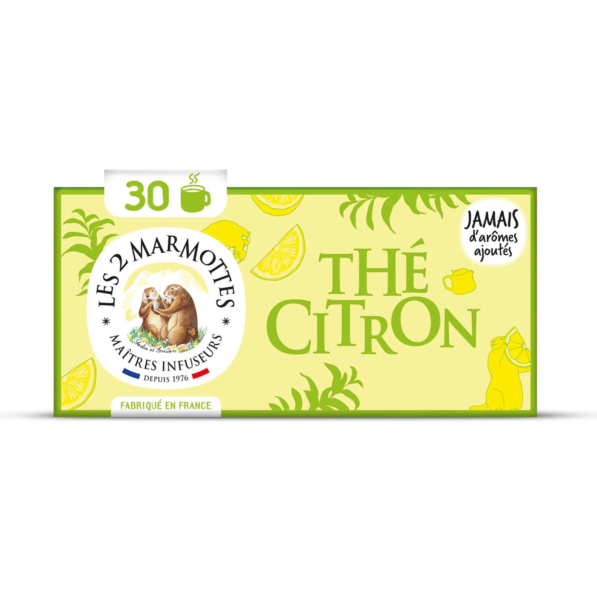 LES 2 MARMOTTES Thé vert bio au citron