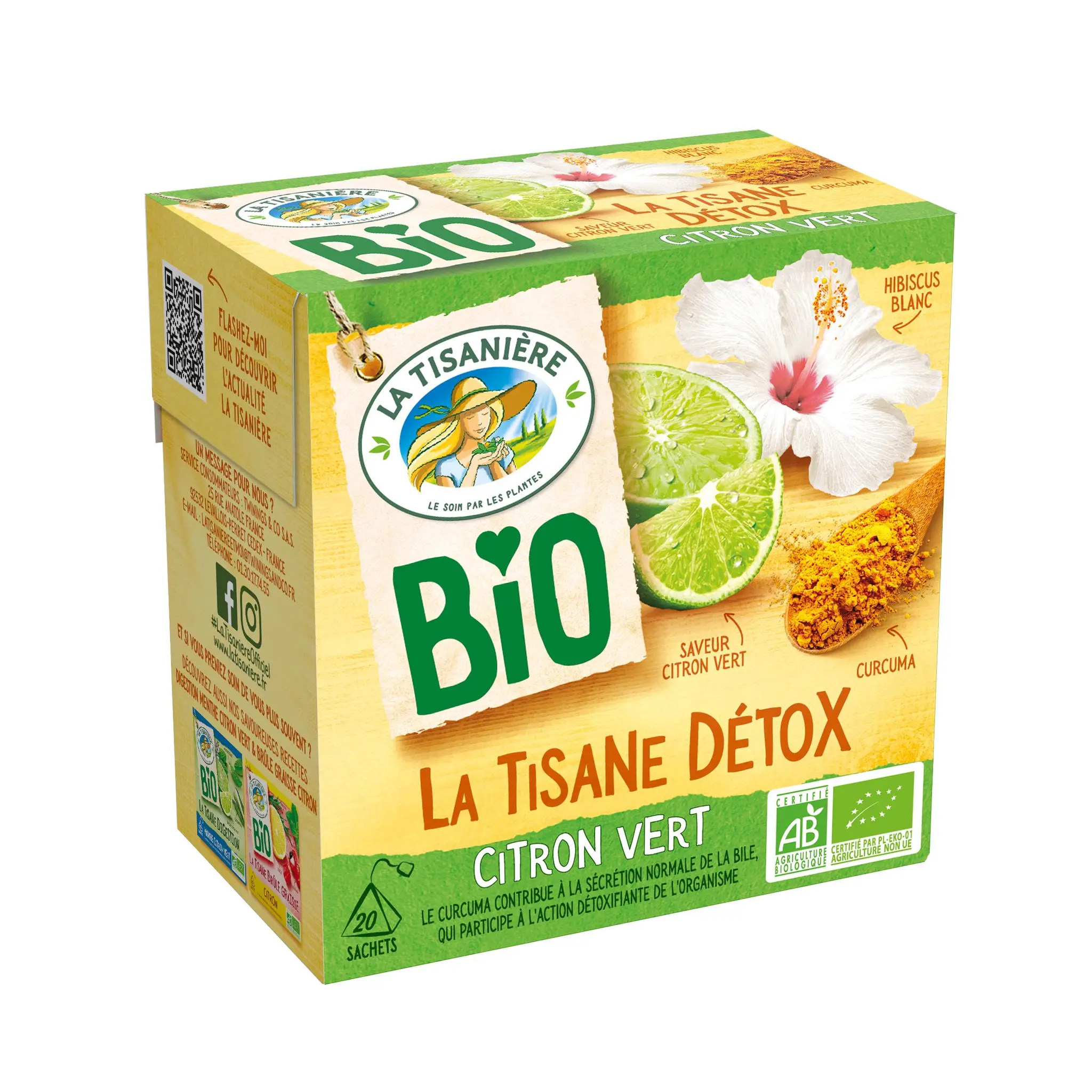 LA TISANIERE Tisane bio détox au citron vert