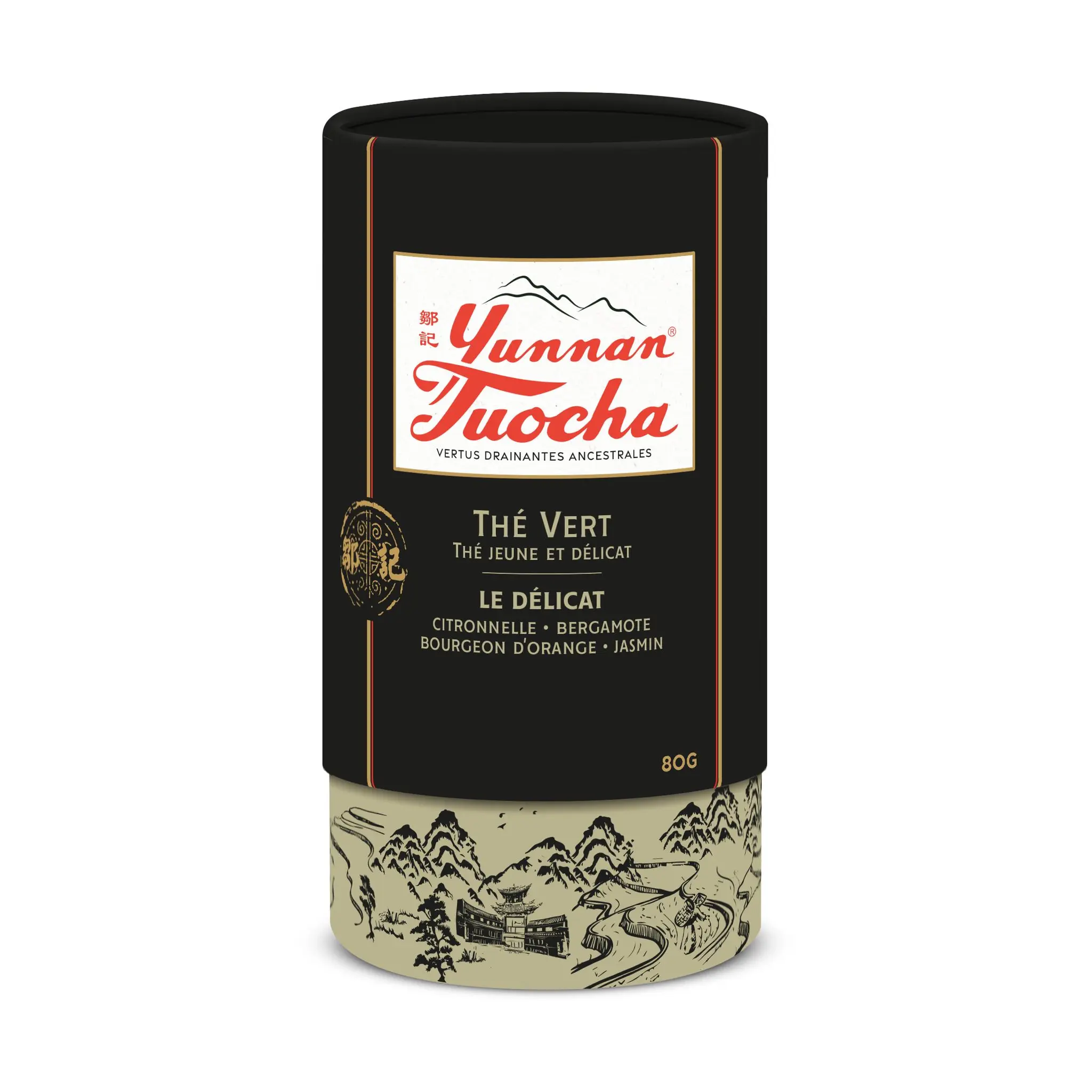 YUNNAN TUOCHA Thé vert le Délicat à la citronnelle jasmin bergamote en vrac