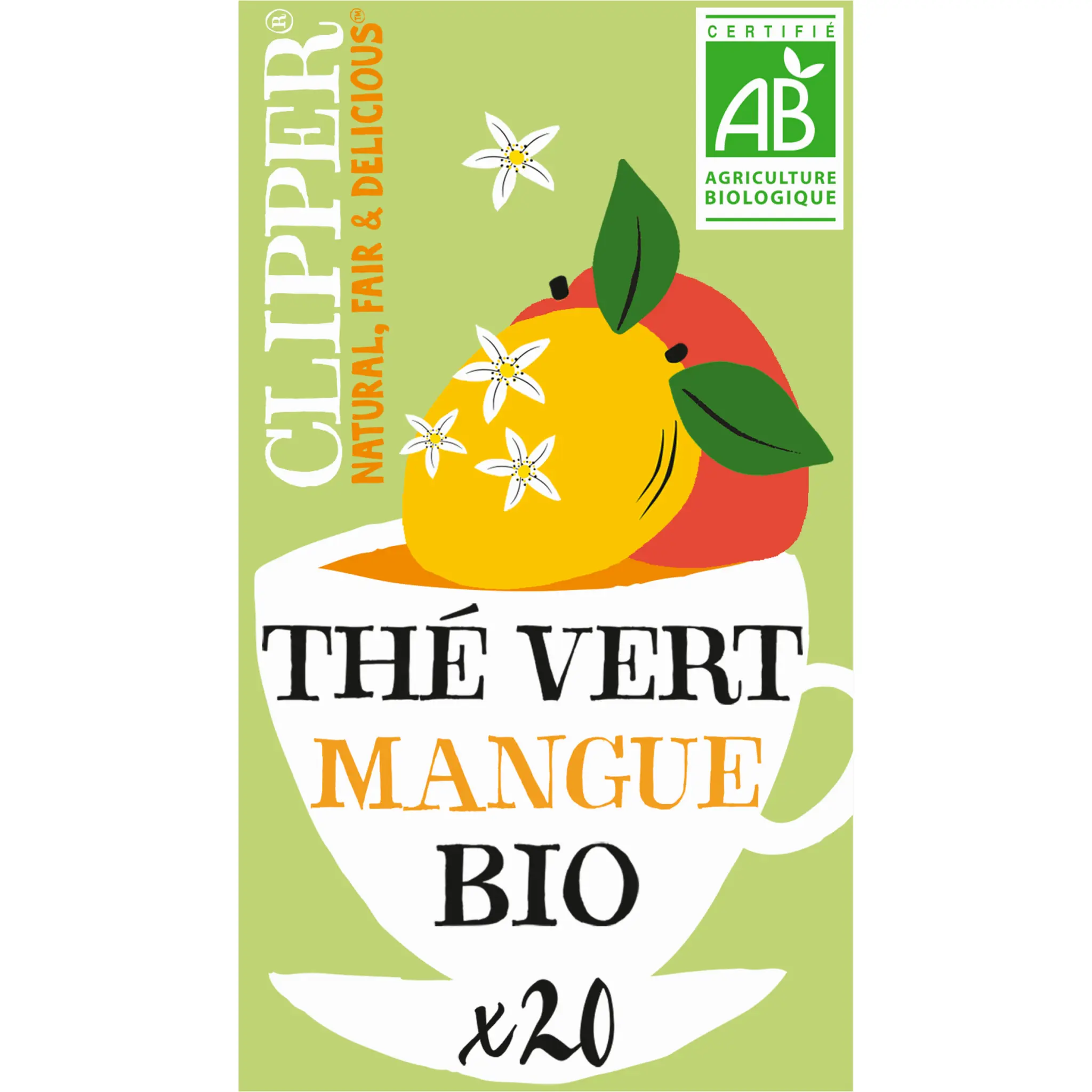 CLIPPER Thé vert à la mangue bio