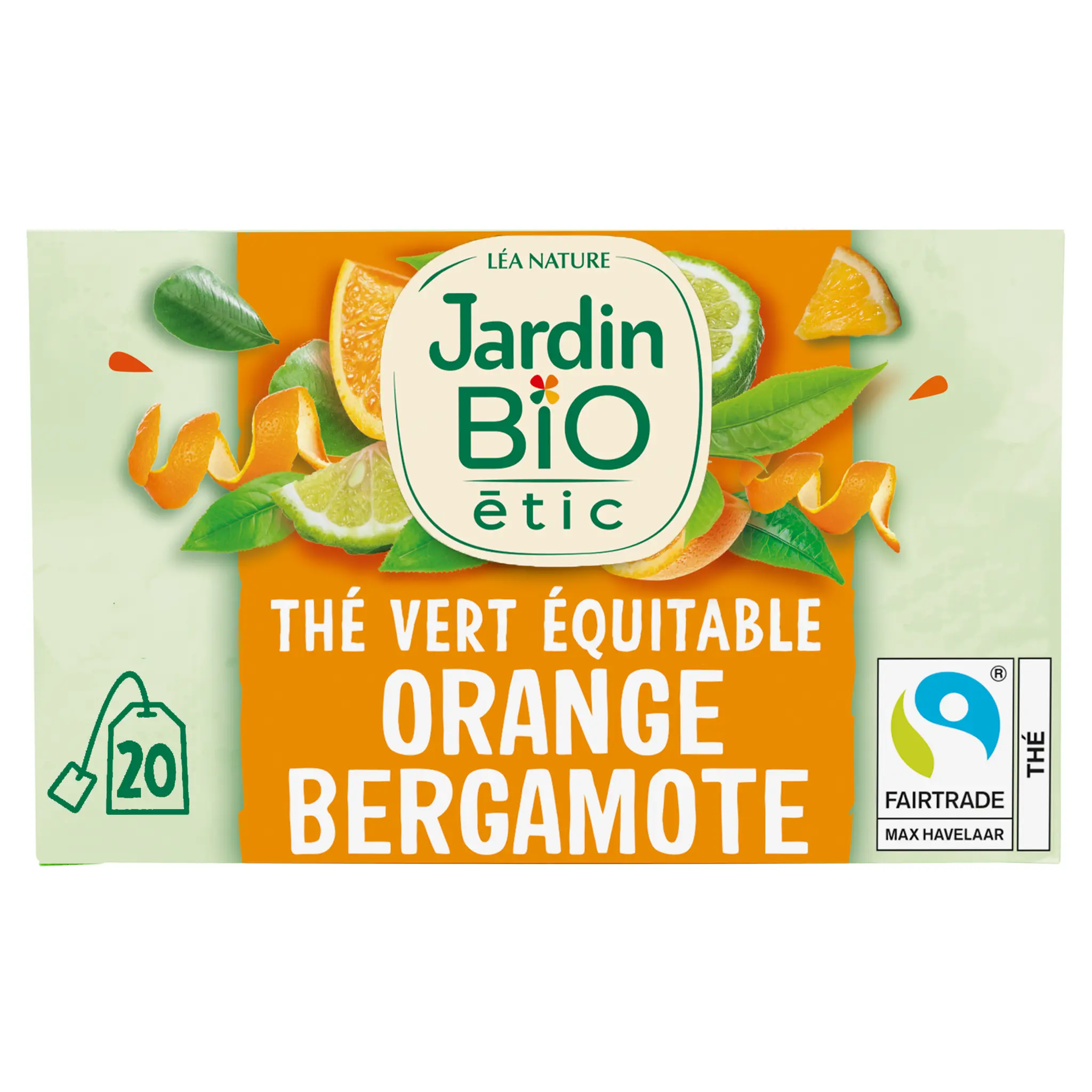 JARDIN BIO ETIC Thé vert équitable à l'orange et bergamote