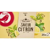AUCHAN Thé noir saveur citron