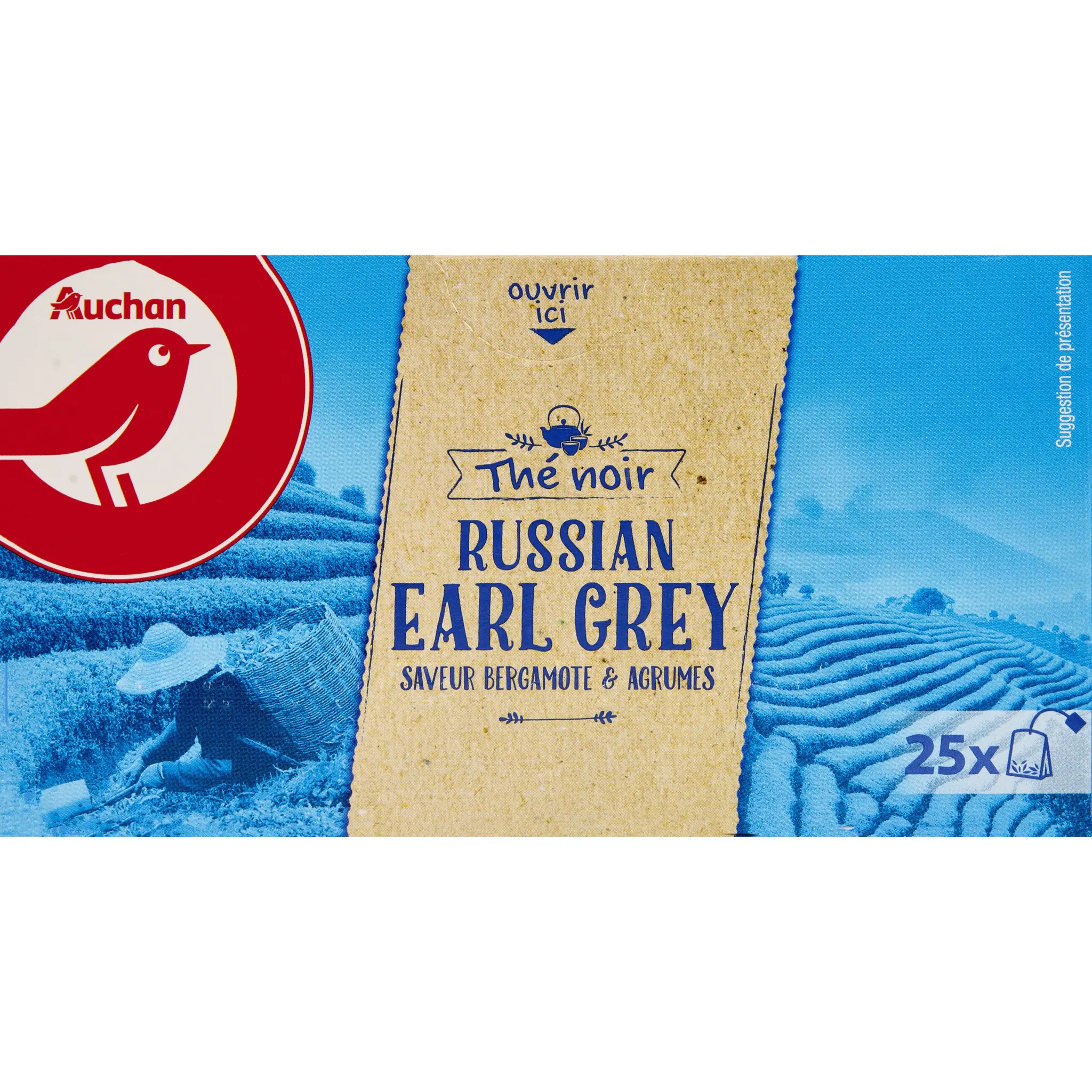 AUCHAN Thé noir Russian earl grey