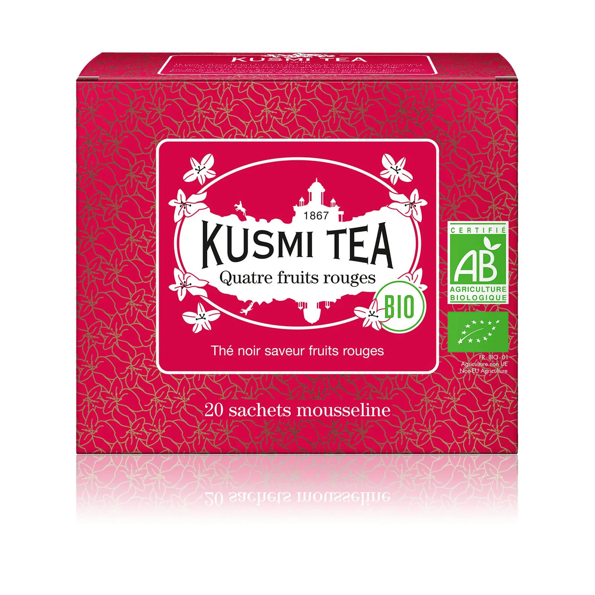KUSMI TEA Thé noir bio saveur fruits rouges
