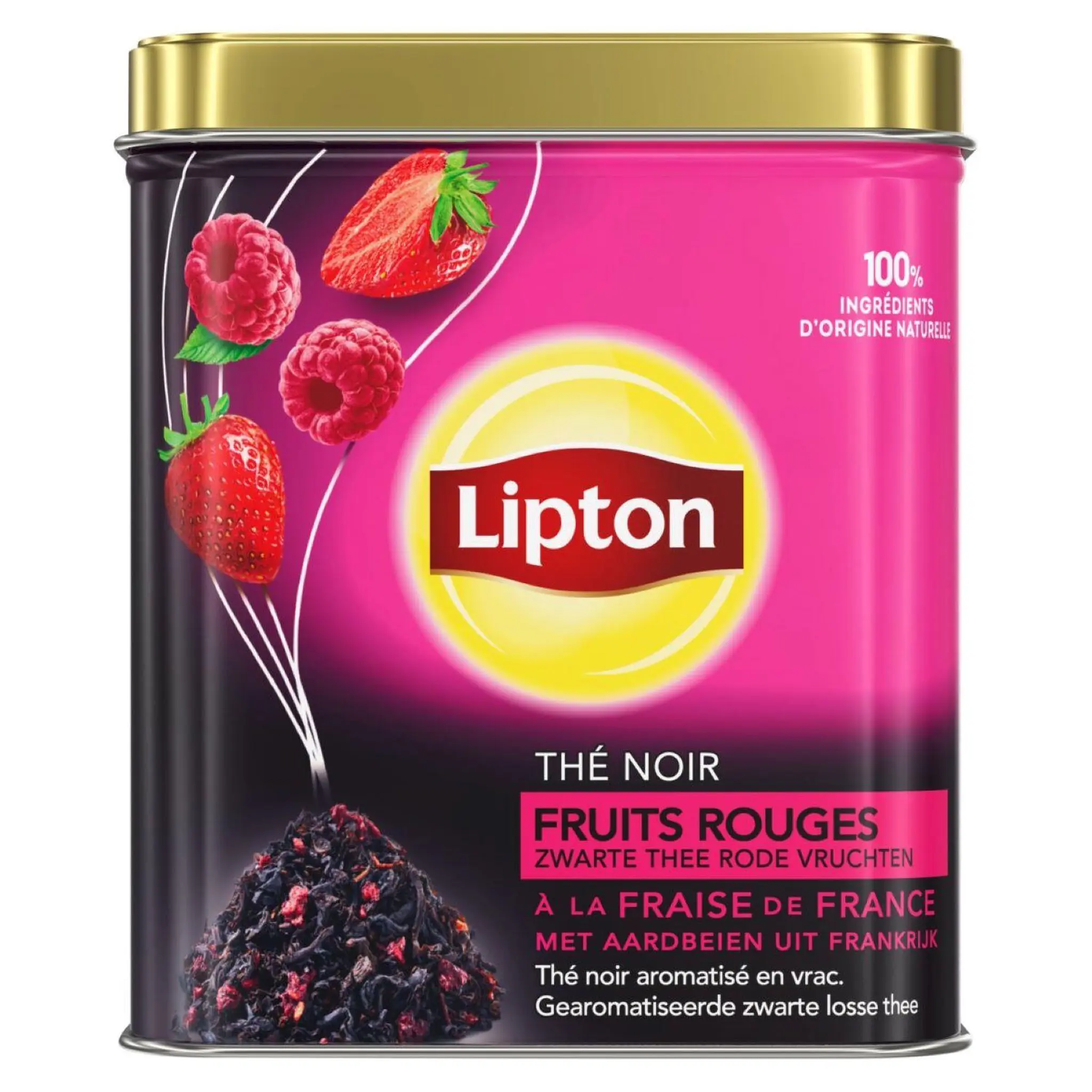 LIPTON Thé noir aux fruits rouges à la fraise de France