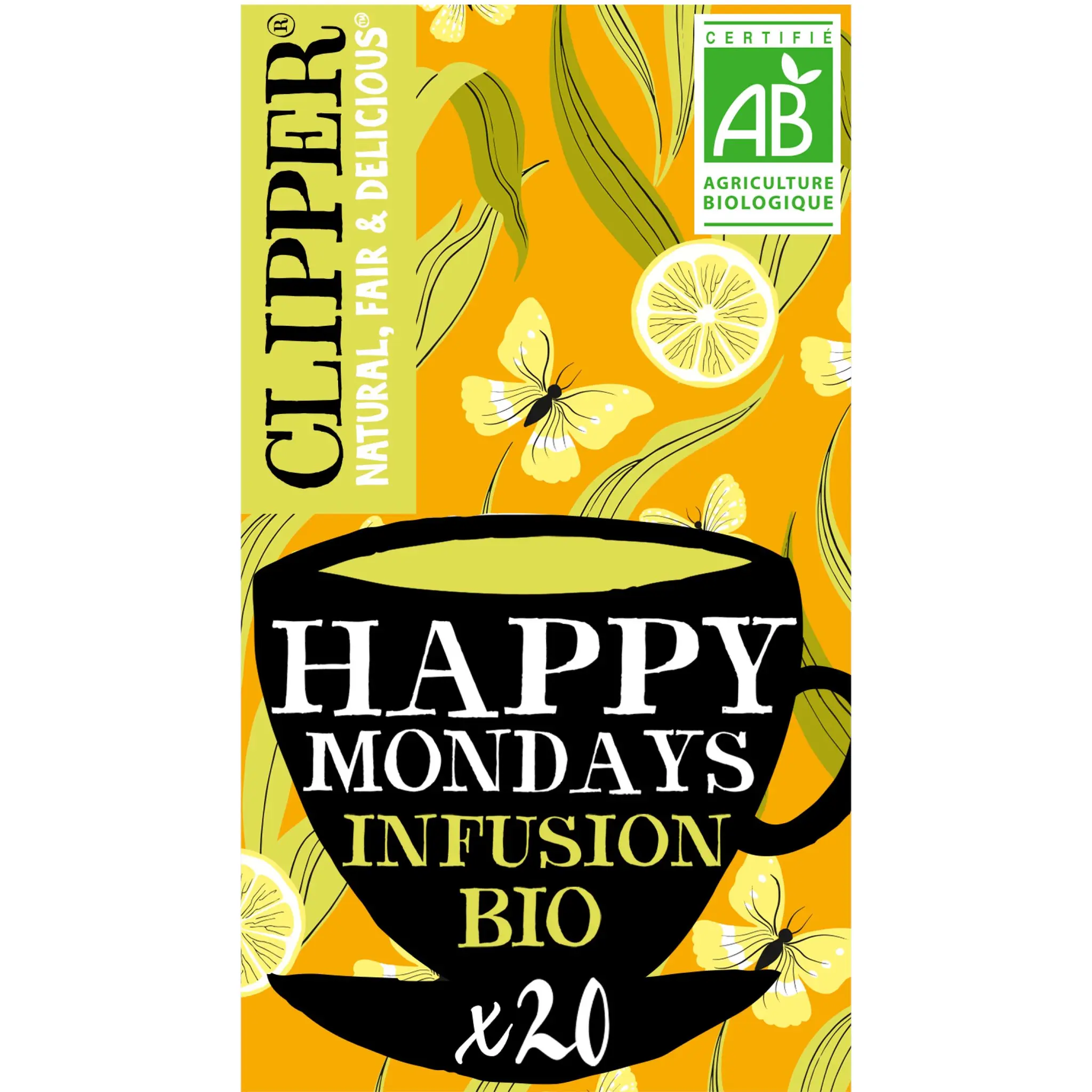 CLIPPER Infusion Happy Mondays au citron gingembre et poivre noir bio