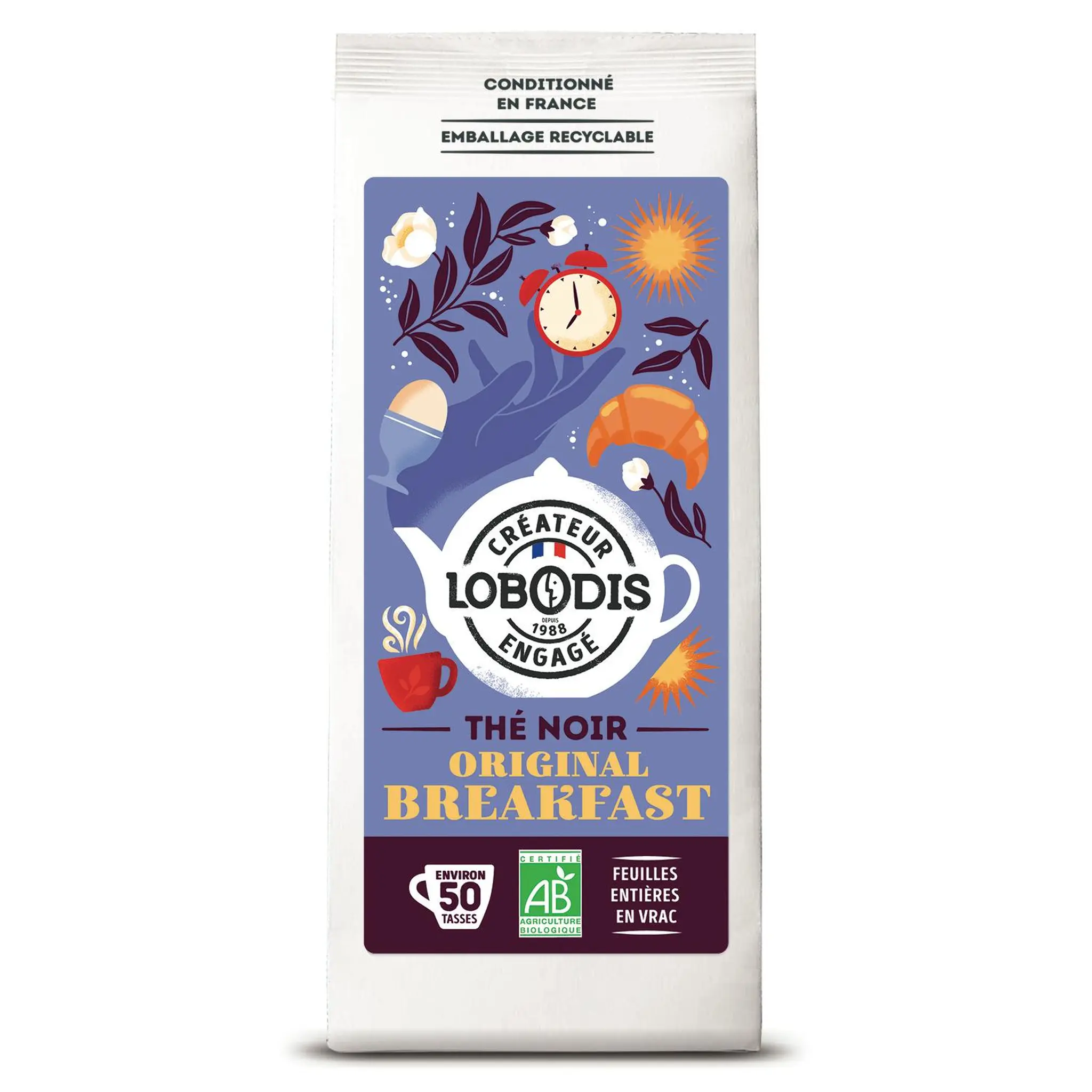 LOBODIS Thé noir original breakfast bio