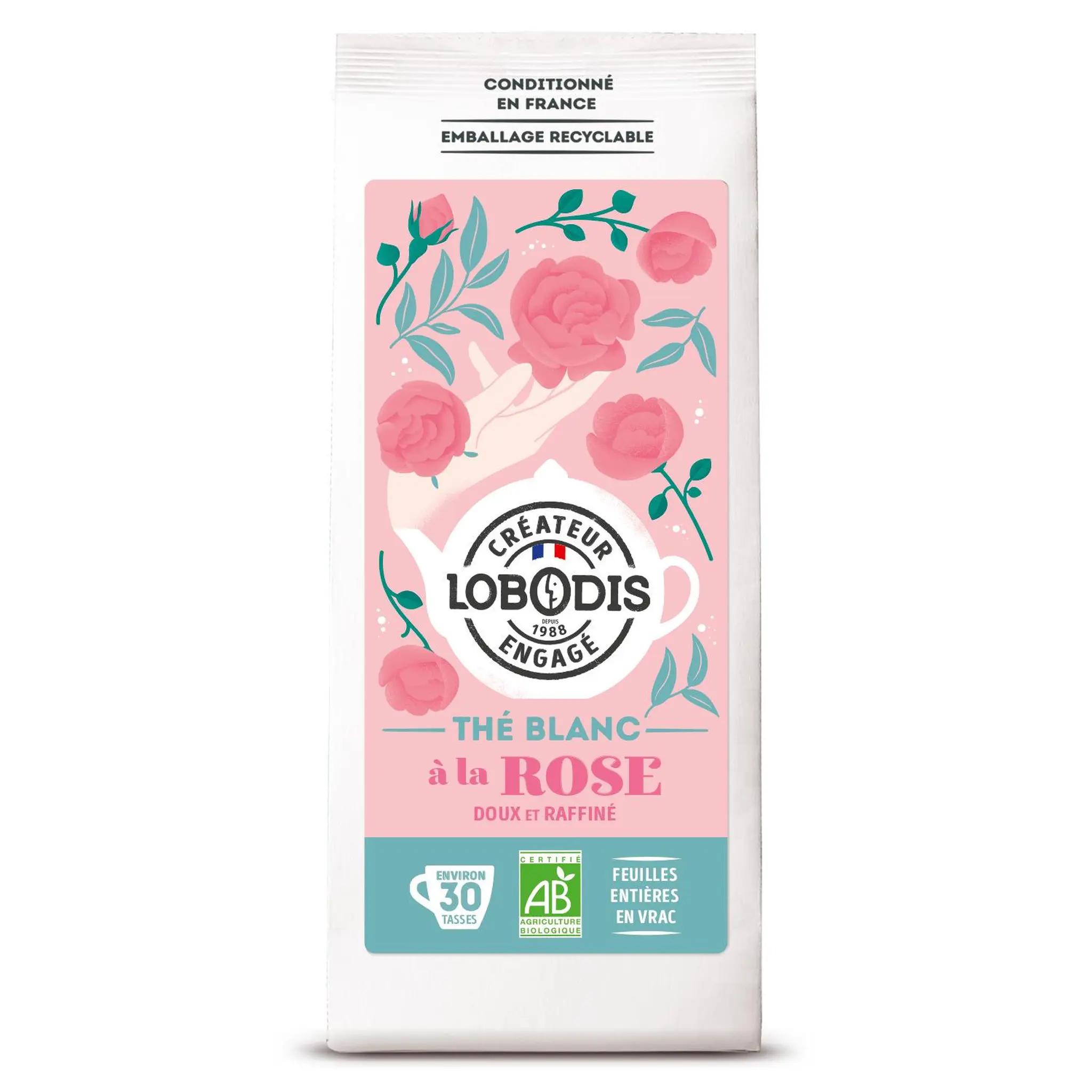 LOBODIS Thé blanc à la rose bio