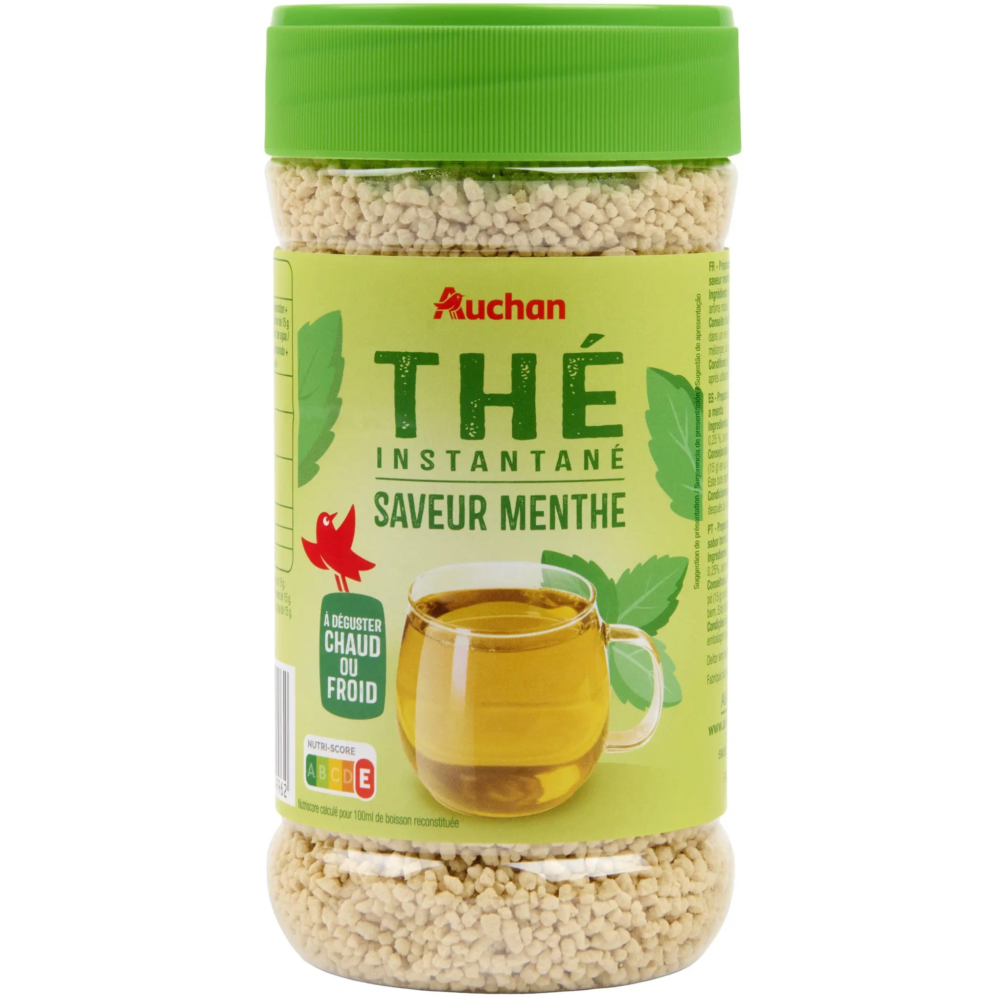AUCHAN Thé instantané saveur menthe