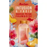 AUCHAN Infusion à froid saveur pêche framboise