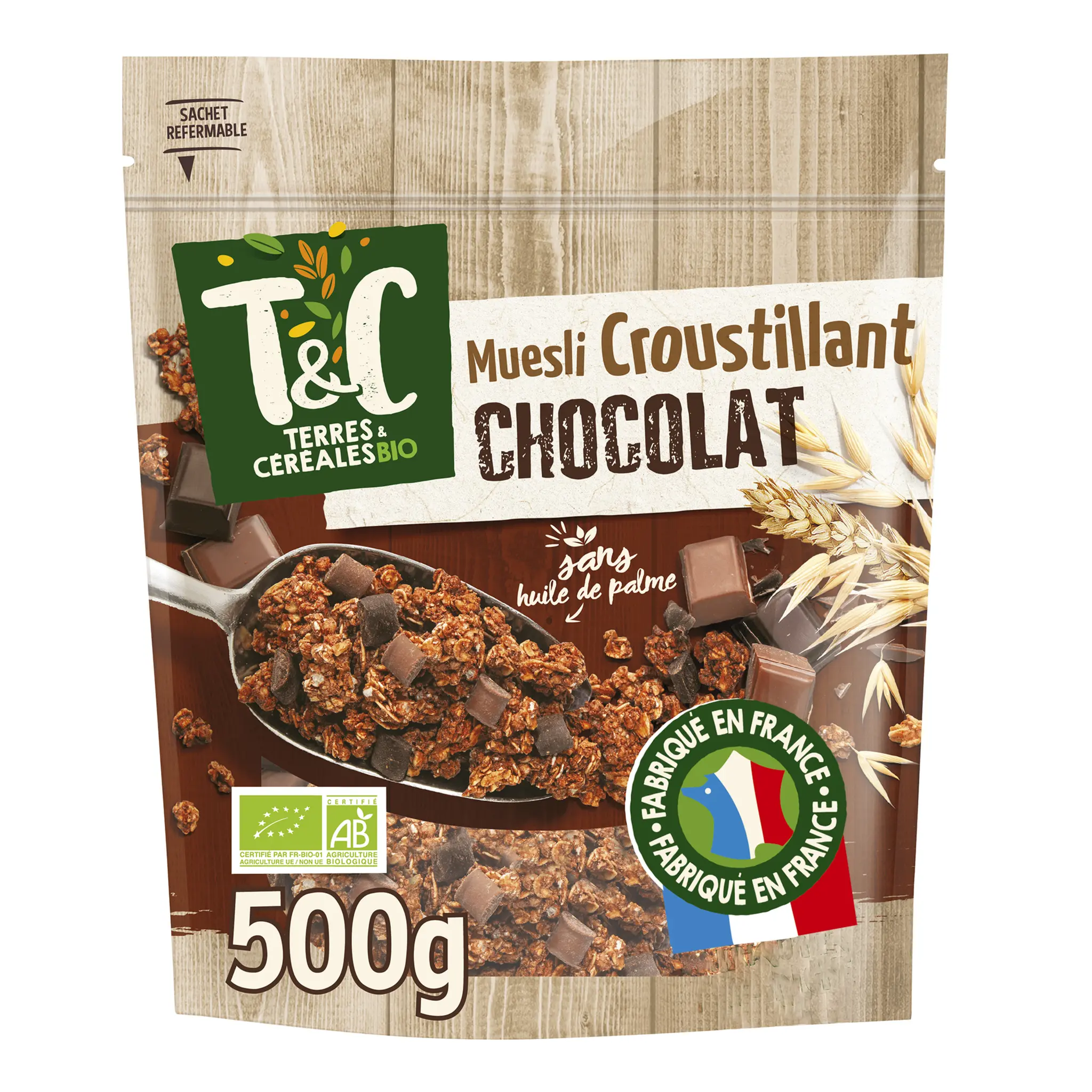 TERRES ET CEREALES Muesli de céréales au chocolat bio