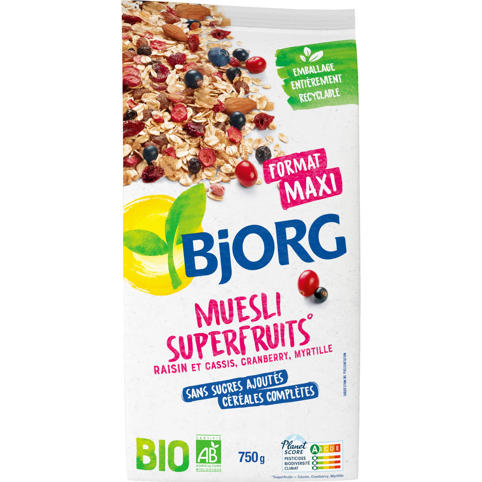 BJORG Céréales muesli superfruits bio