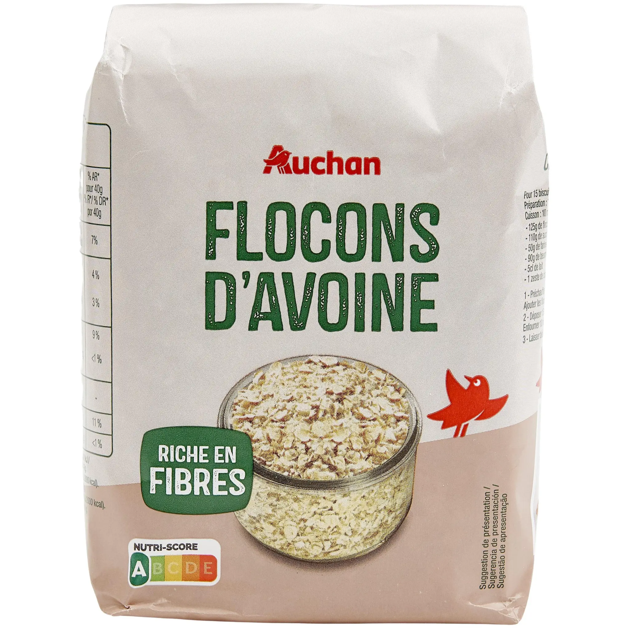 AUCHAN Flocons d'avoine
