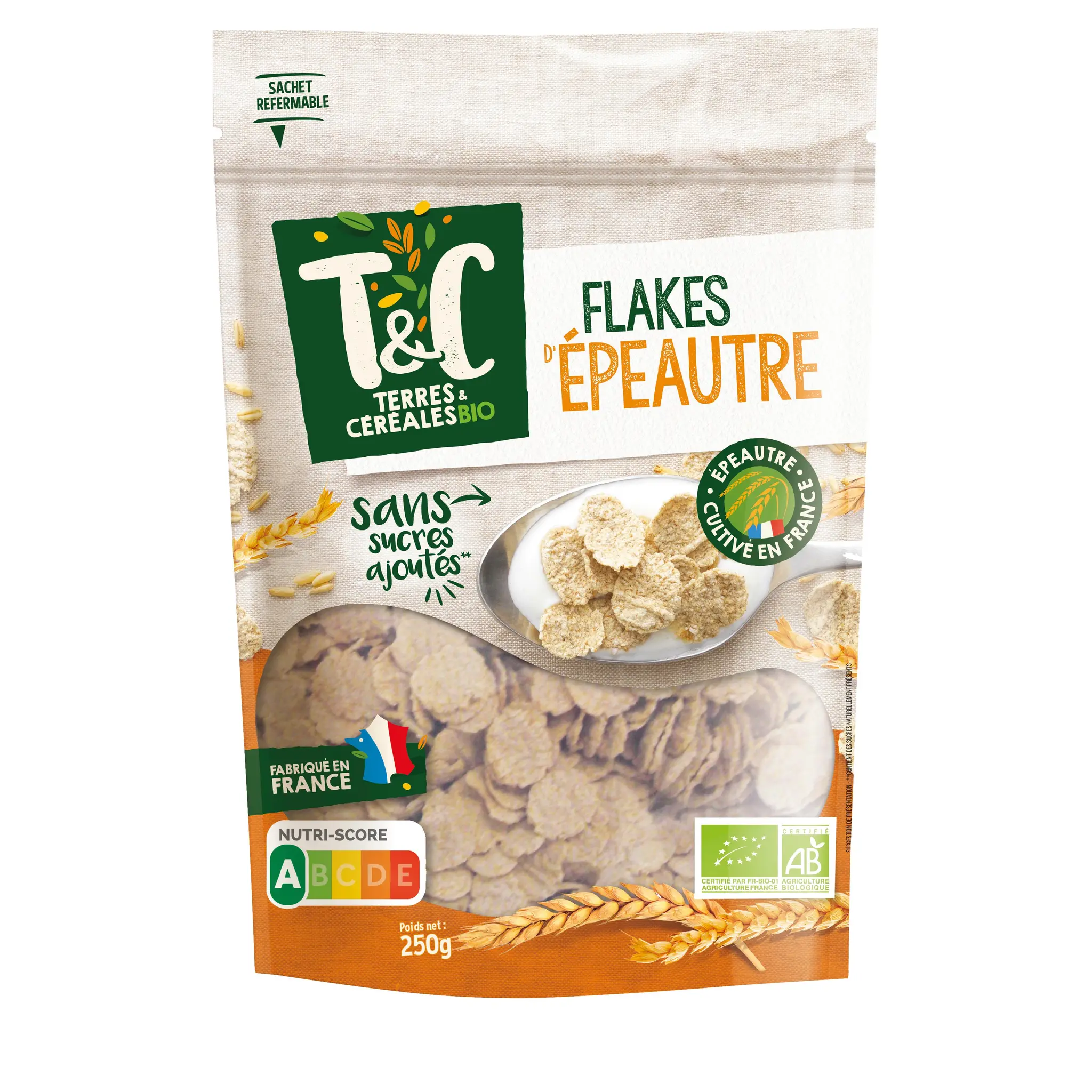 TERRES ET CEREALES Céréales flakes d'épeautre bio