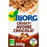 BJORG Crousti'avoine céréales bio au chocolat
