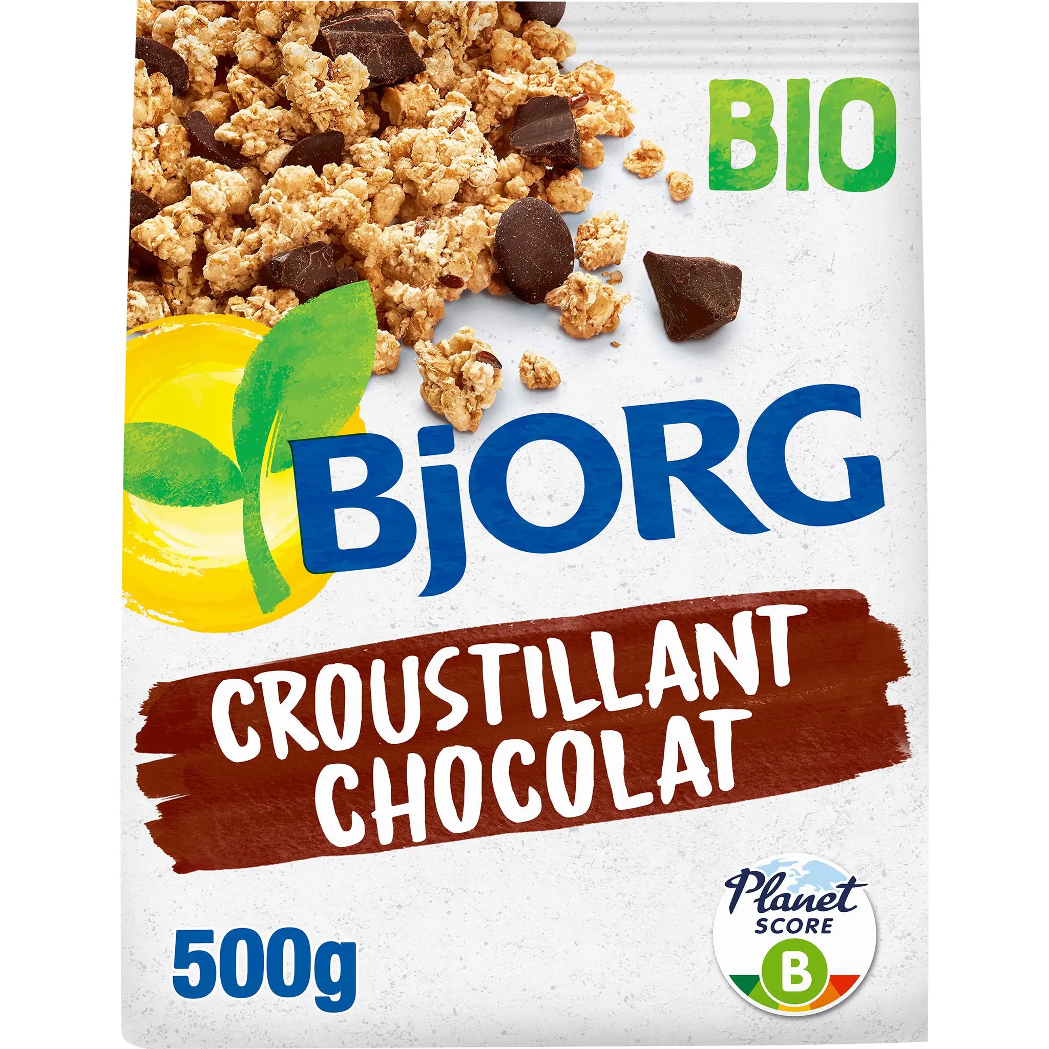 BJORG Croustillant céréales bio au chocolat réduit en sucres