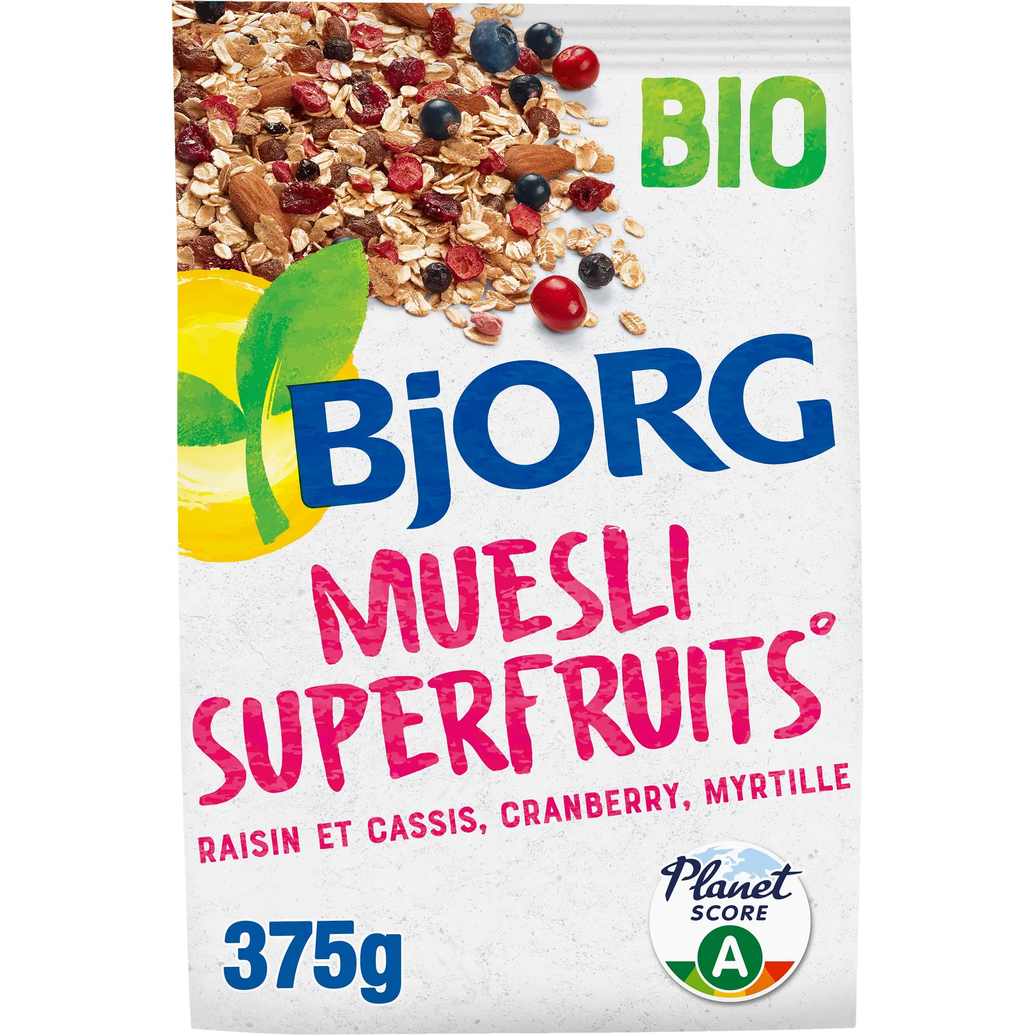 BJORG Muesli de céréales bio Superfruits sans sucres ajoutés