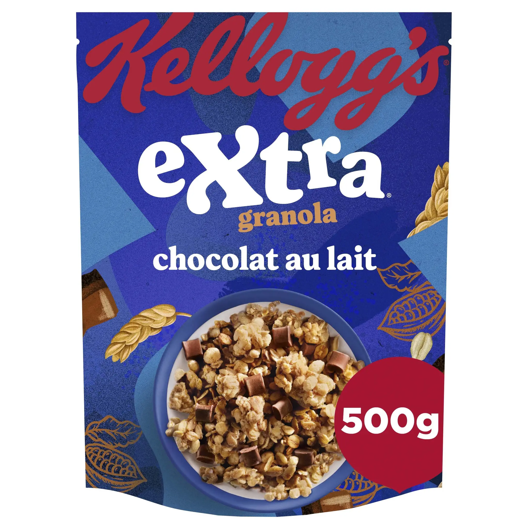 KELLOGG'S Céréales extra granola chocolat au lait