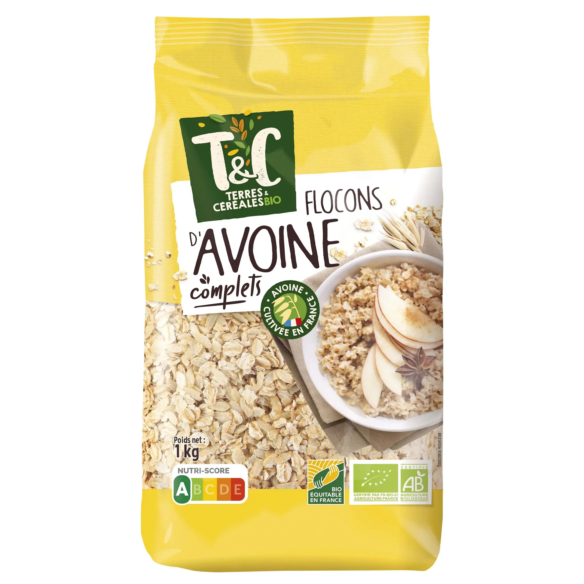 TERRES ET CEREALES Flocons d'avoine complets bio