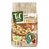 TERRES ET CEREALES Muesli de céréales croustillantes aux 7 fruits bio