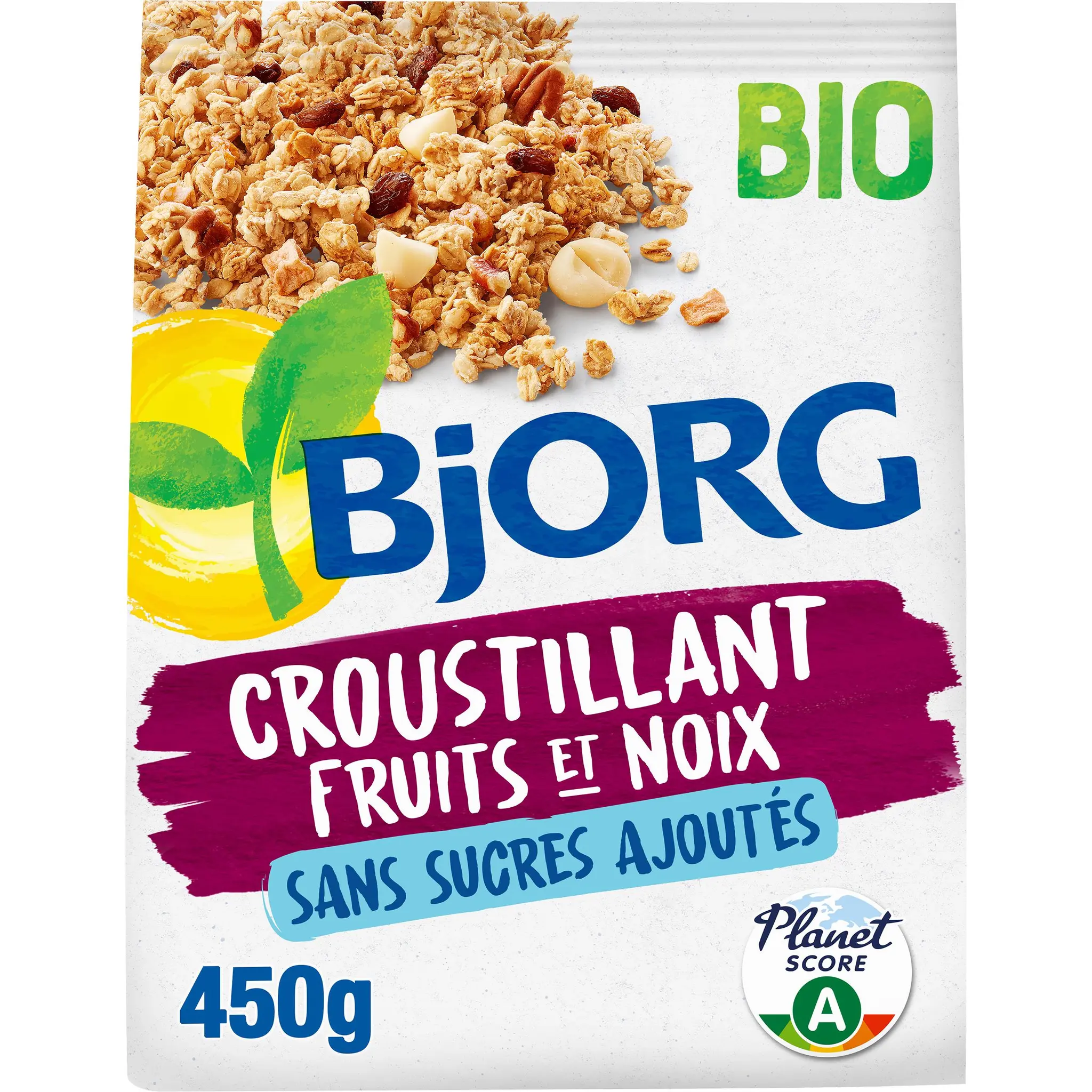 BJORG Céréales croustillantes aux fruits et noix sans sucres ajoutés bio