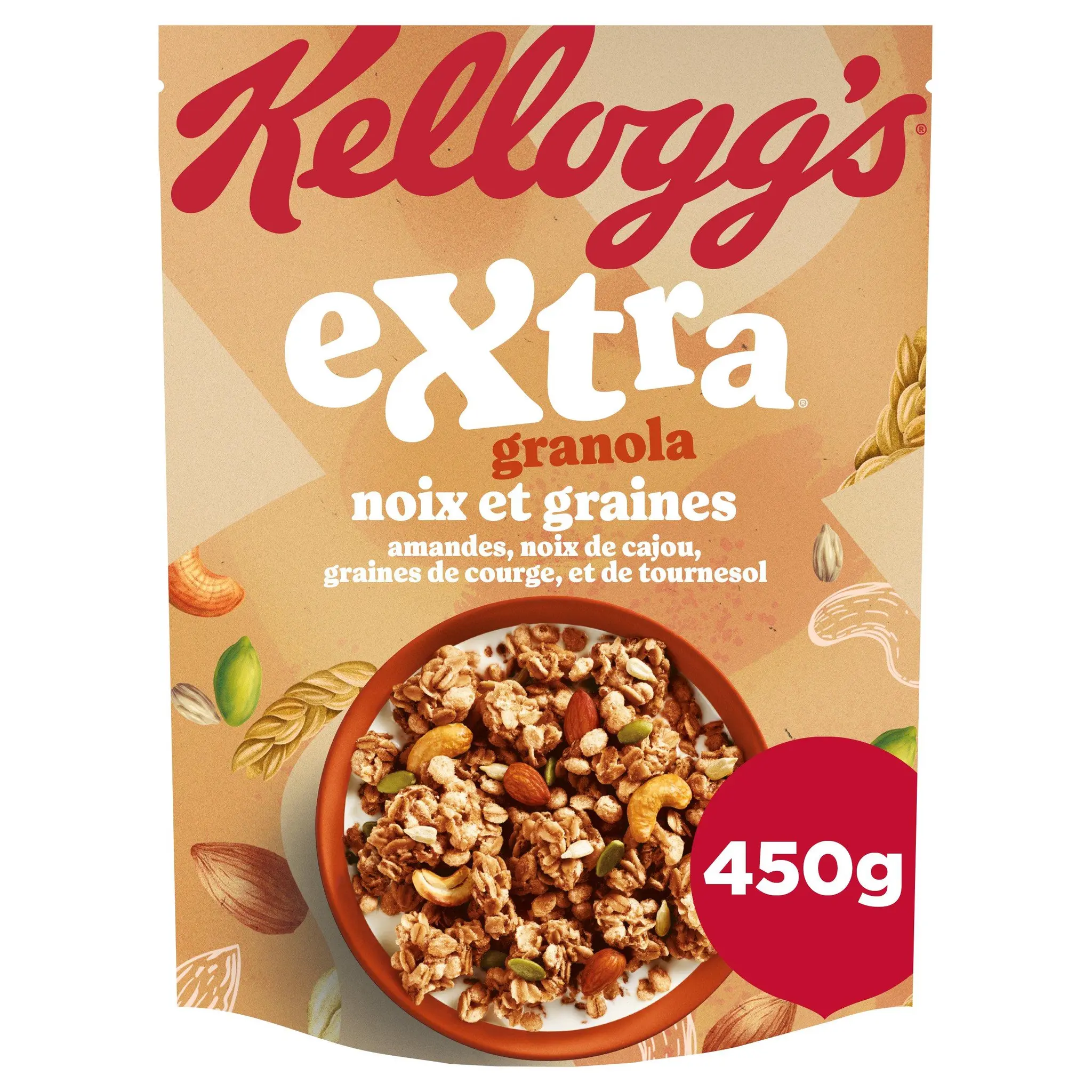 KELLOGG'S Céréales Extra granola au noix et graines