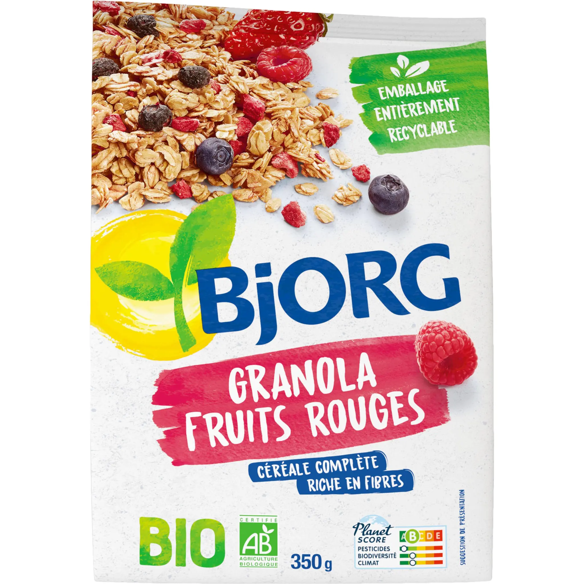 BJORG Granola bio céréales aux fruits rouges
