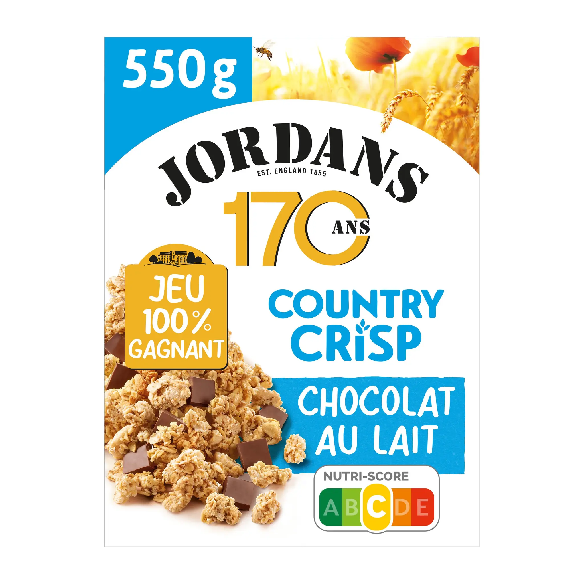 JORDAN'S Country Crisp Céréales au chocolat au lait