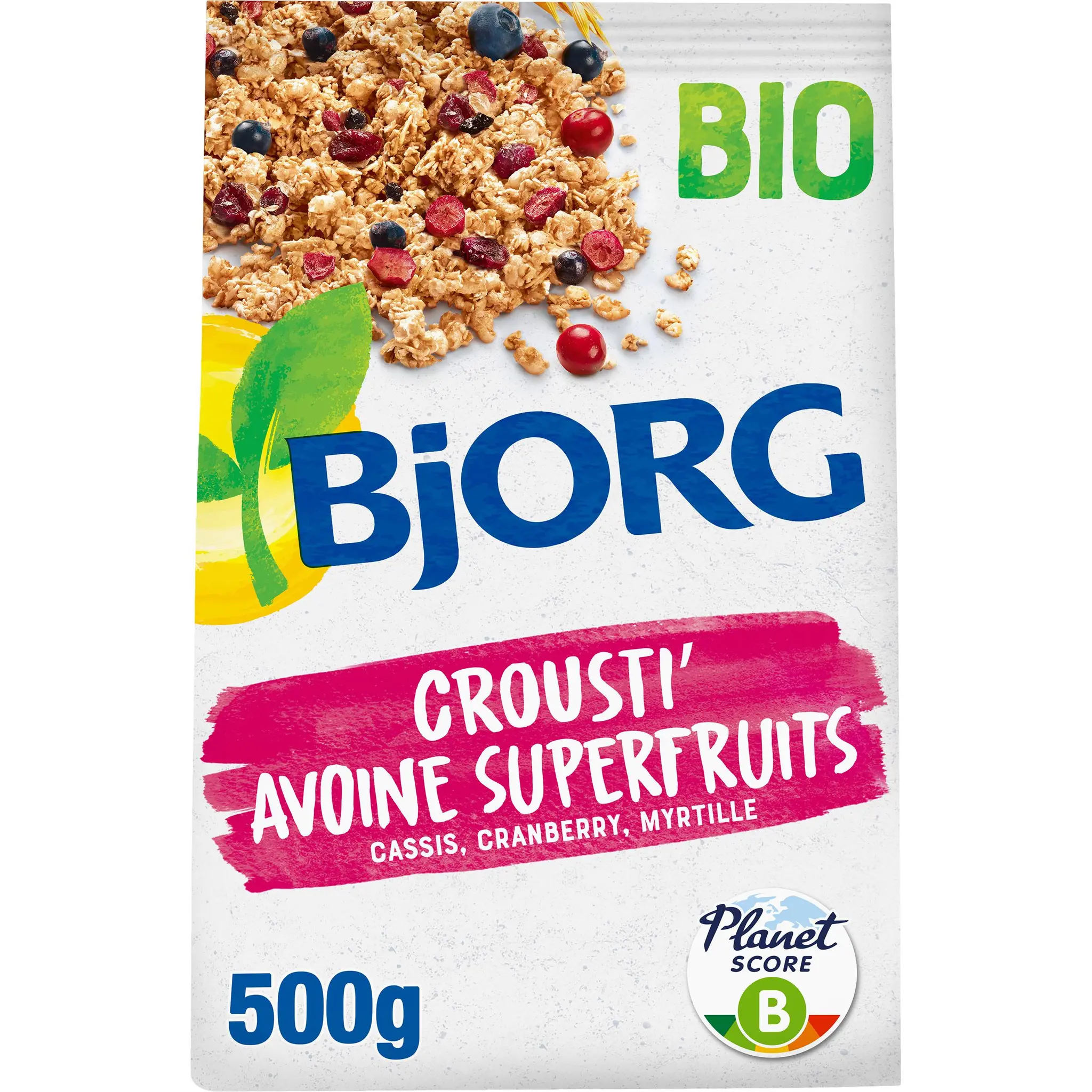 BJORG Crousti' avoine superfruits cassis cranberry myrtille bio