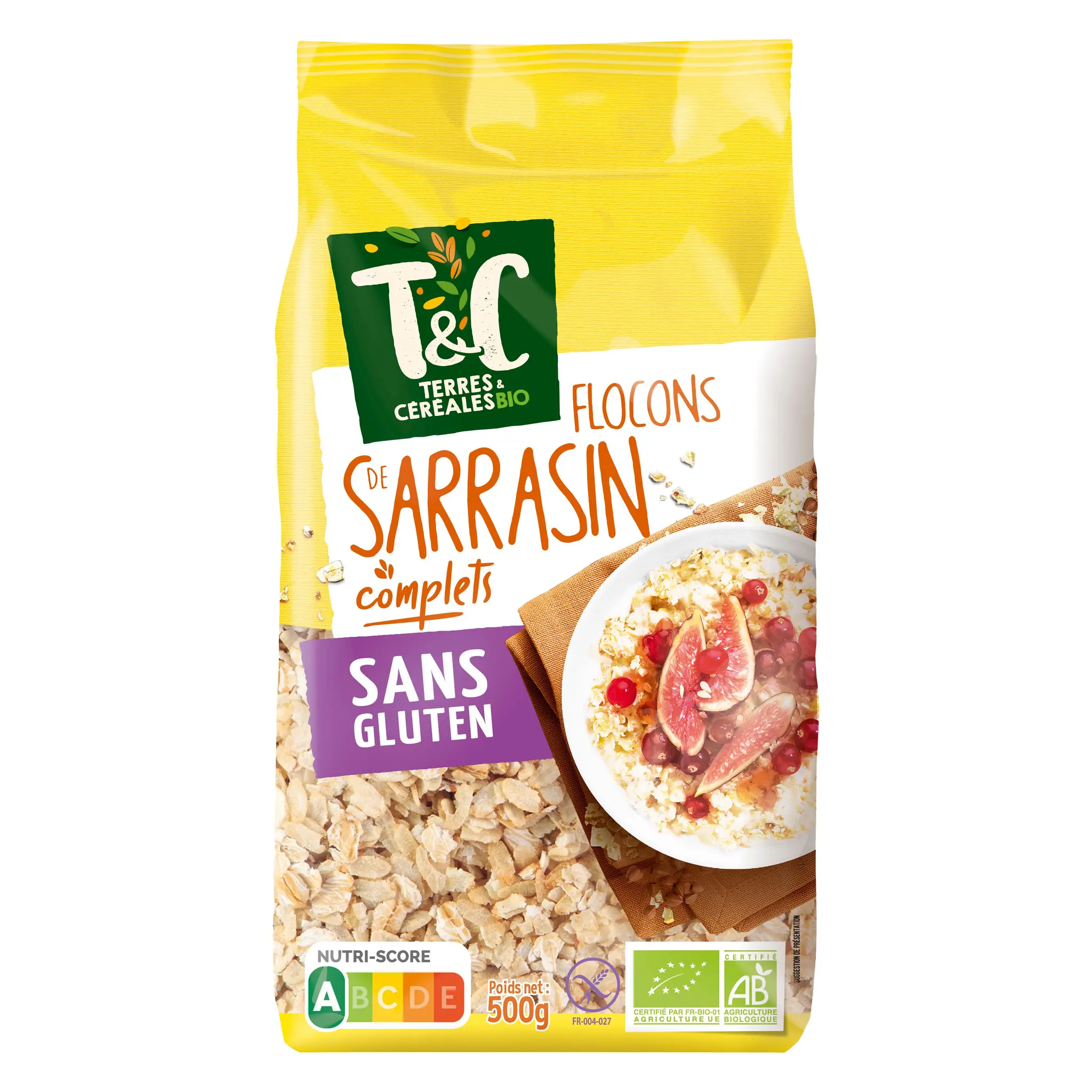 TERRES ET CEREALES Flocons de Sarrasin complets bio sans gluten