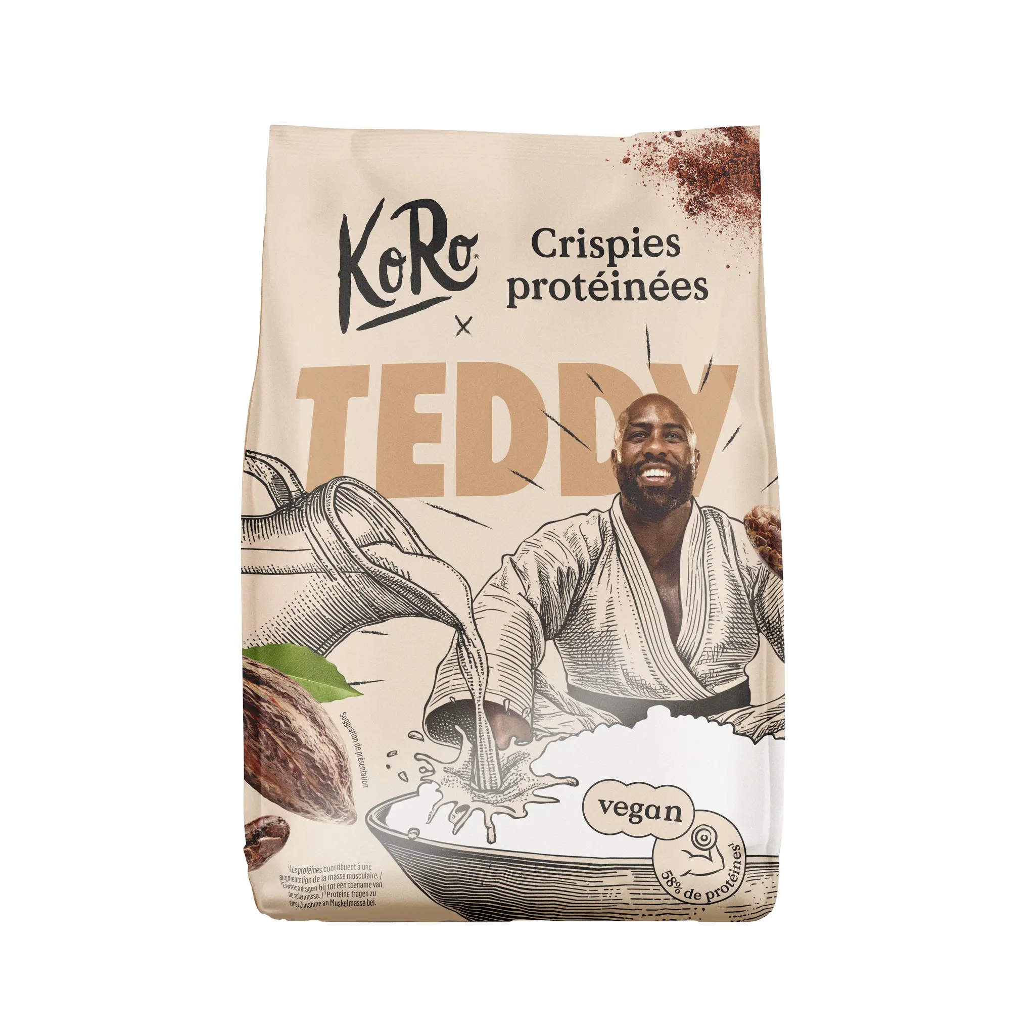 KORO Crispies protéinées de soja vegan Teddy Riner