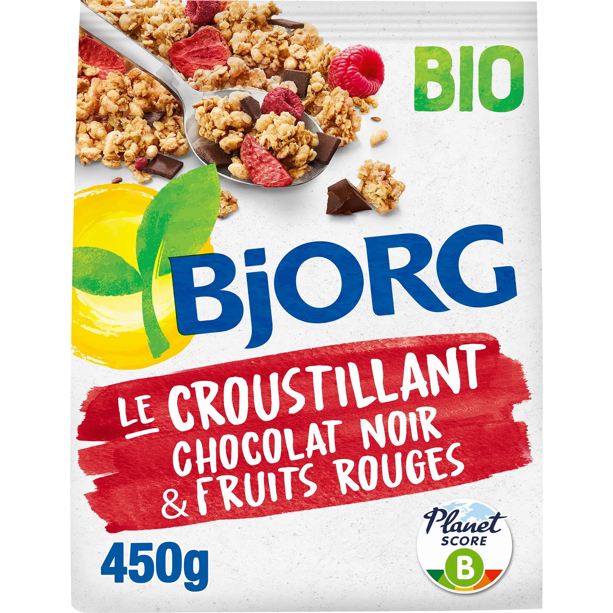 BJORG Céréales croustillantes bio au chocolat noir et fruits rouges