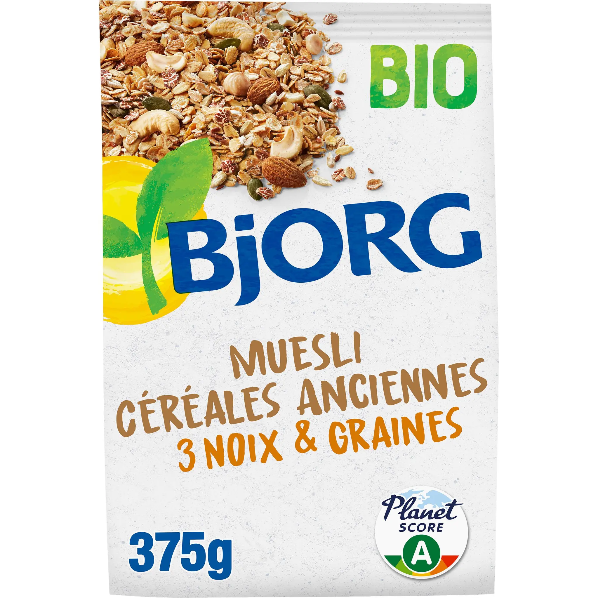 BJORG Muesli aux céréales anciennes 3 noix & graines bio