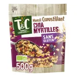 TERRES ET CEREALES Muesli croustillant chia myrtilles bio