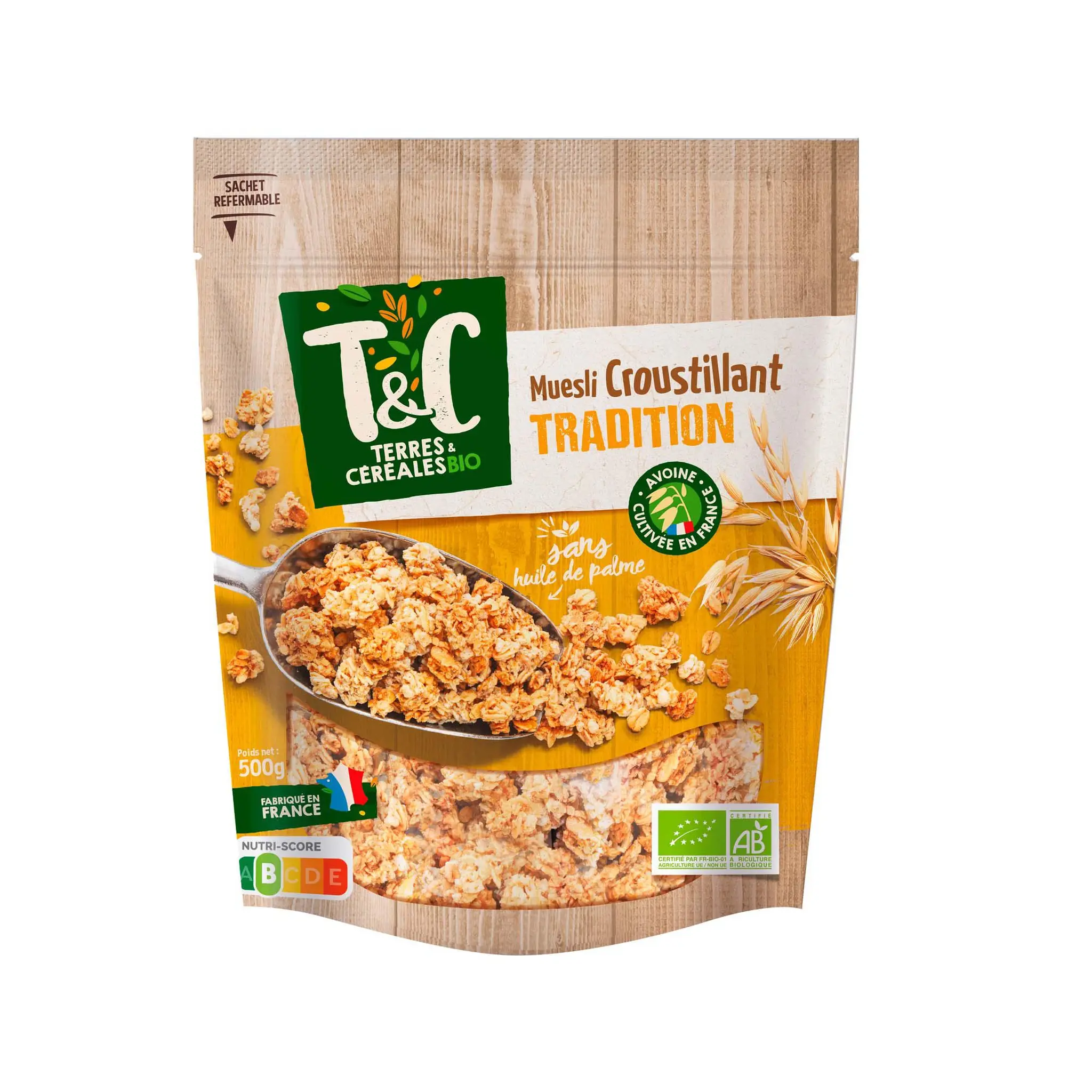 TERRES ET CEREALES Céréales muesli croustillant tradition bio